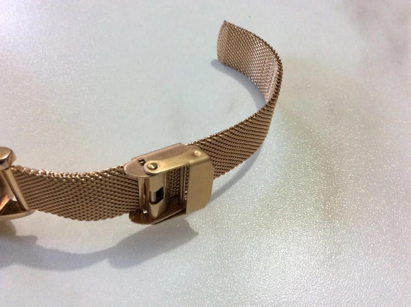 Designer Olivia white dial rose gold mesh bracelet watch Size ONE SIZE - 5 Thumbnail