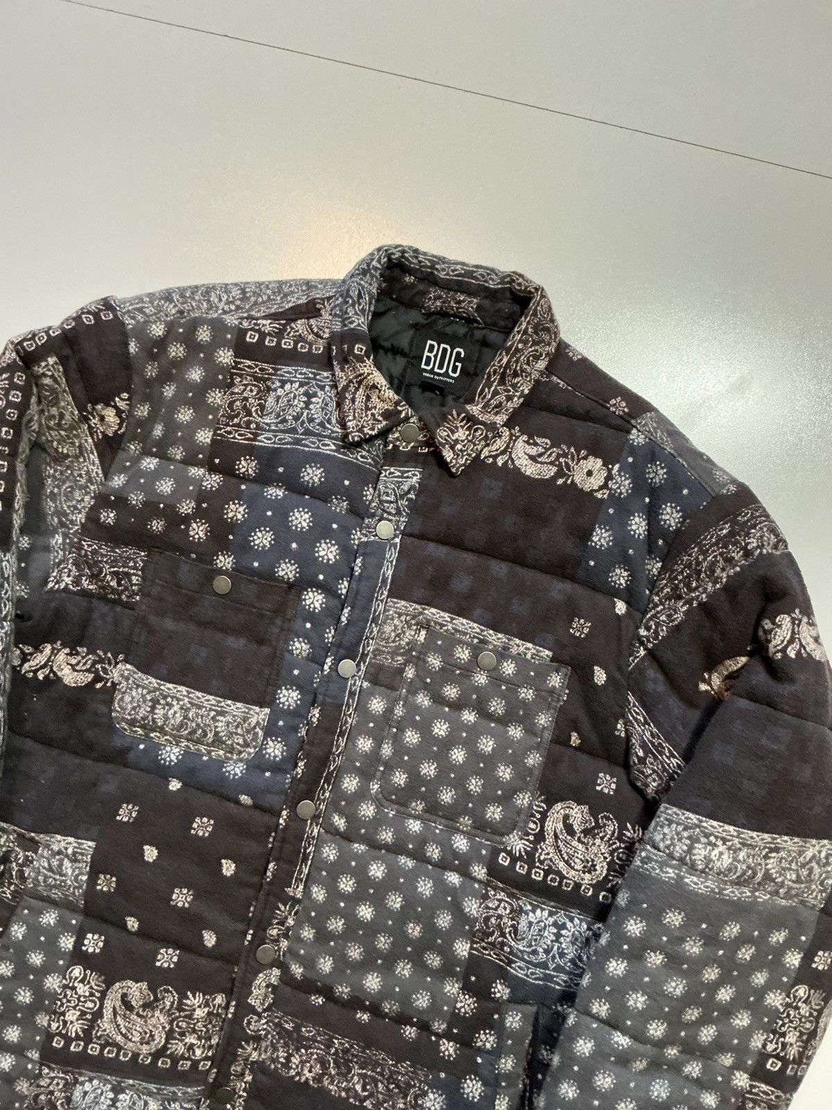 Bdg BDG UO Urban Outfitters Bandana Quilted AOP Shirt Jacket Size US L / EU 52-54 / 3 - 5 Thumbnail