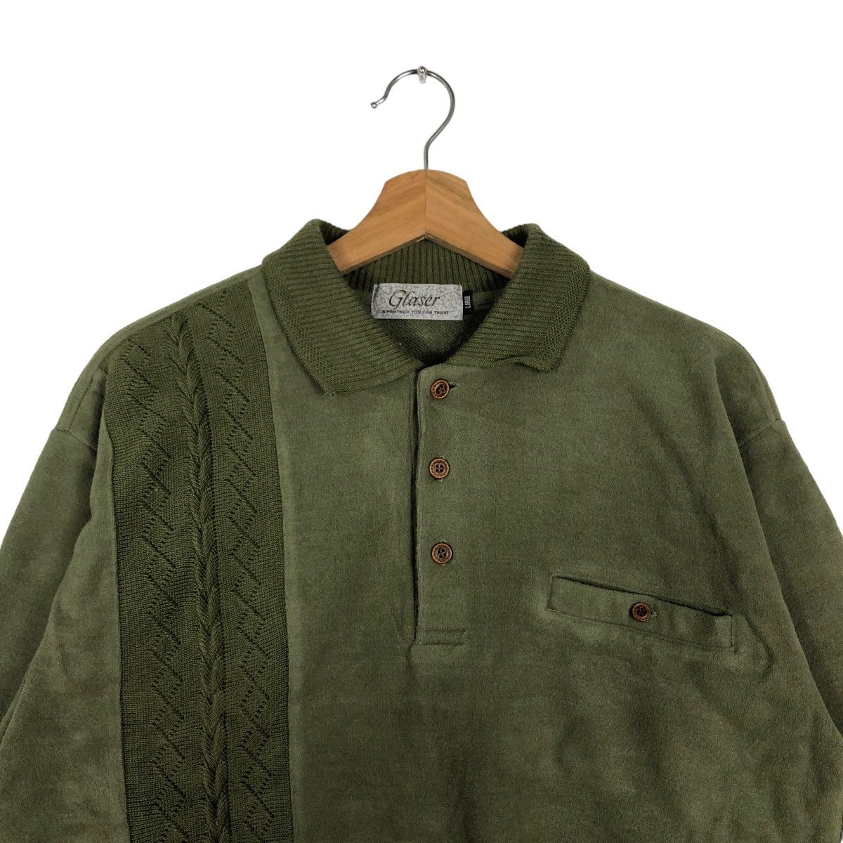 Japanese Brand 🔥VINTAGE COLLAR SWEATSHIRT COLLEGE GLASER JAPAN Size US L / EU 52-54 / 3 - 3 Thumbnail