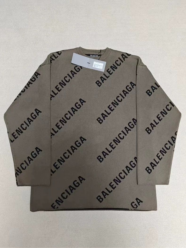 Balenciaga Balenciaga Logo Knit Sweater Size US M / EU 48-50 / 2 - 1 Thumbnail