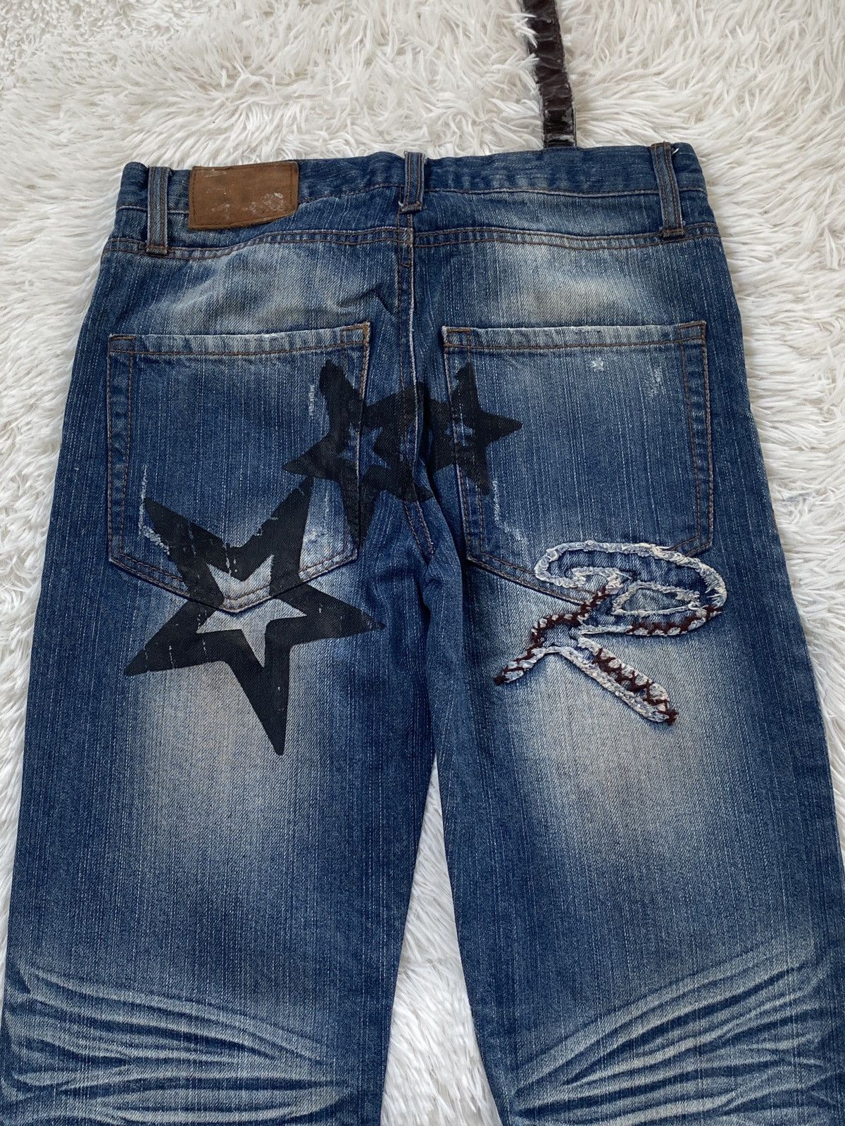 Japanese Brand 🔥BINDING NOW❗️Rhyme Jeans Whiskered Denim Size US 30 / EU 46 - 7 Thumbnail