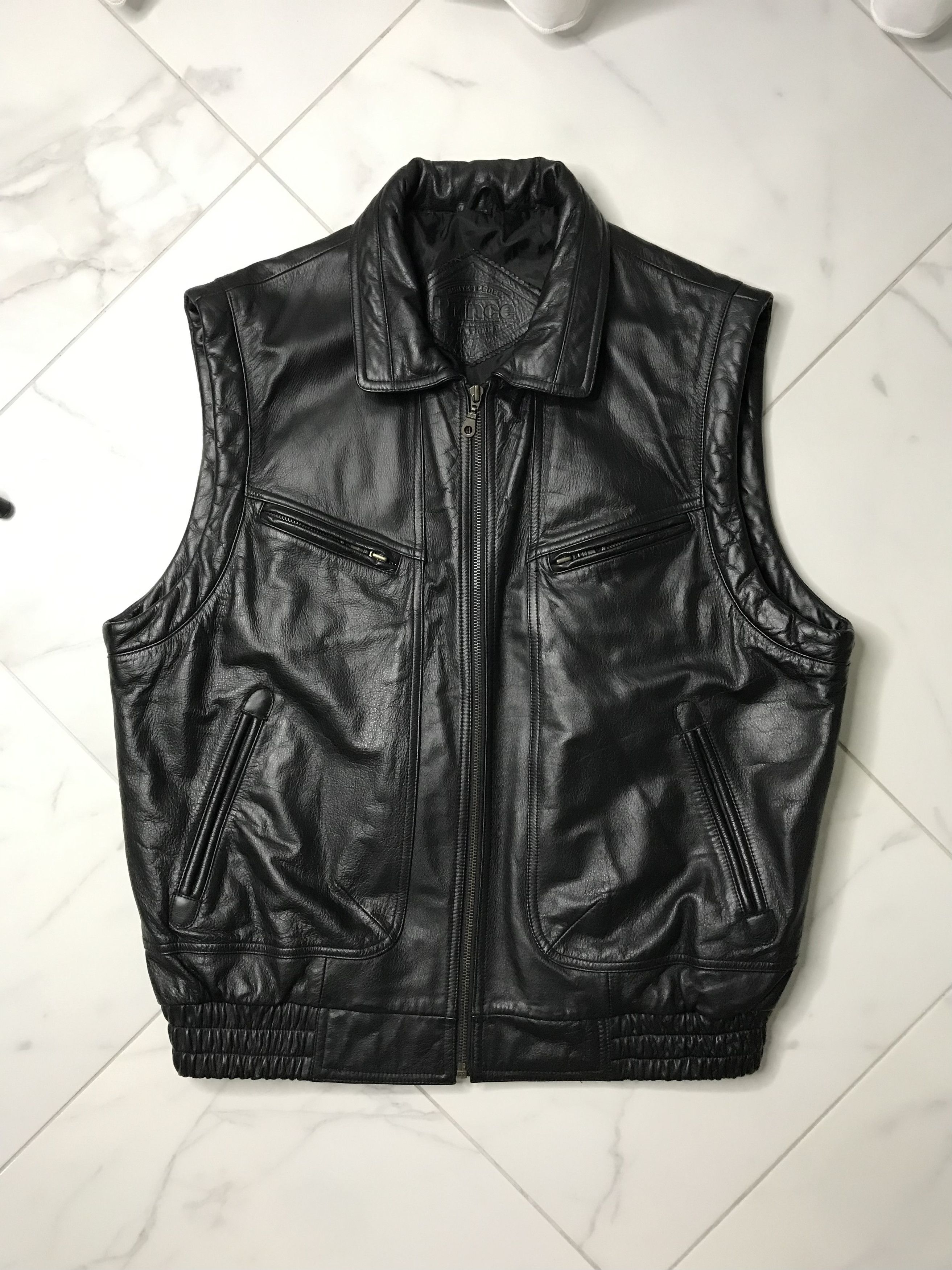 Genuine Leather Genuine leather jacket vest prince vintage 90’s rince black Size US L / EU 52-54 / 3 - 1 Thumbnail