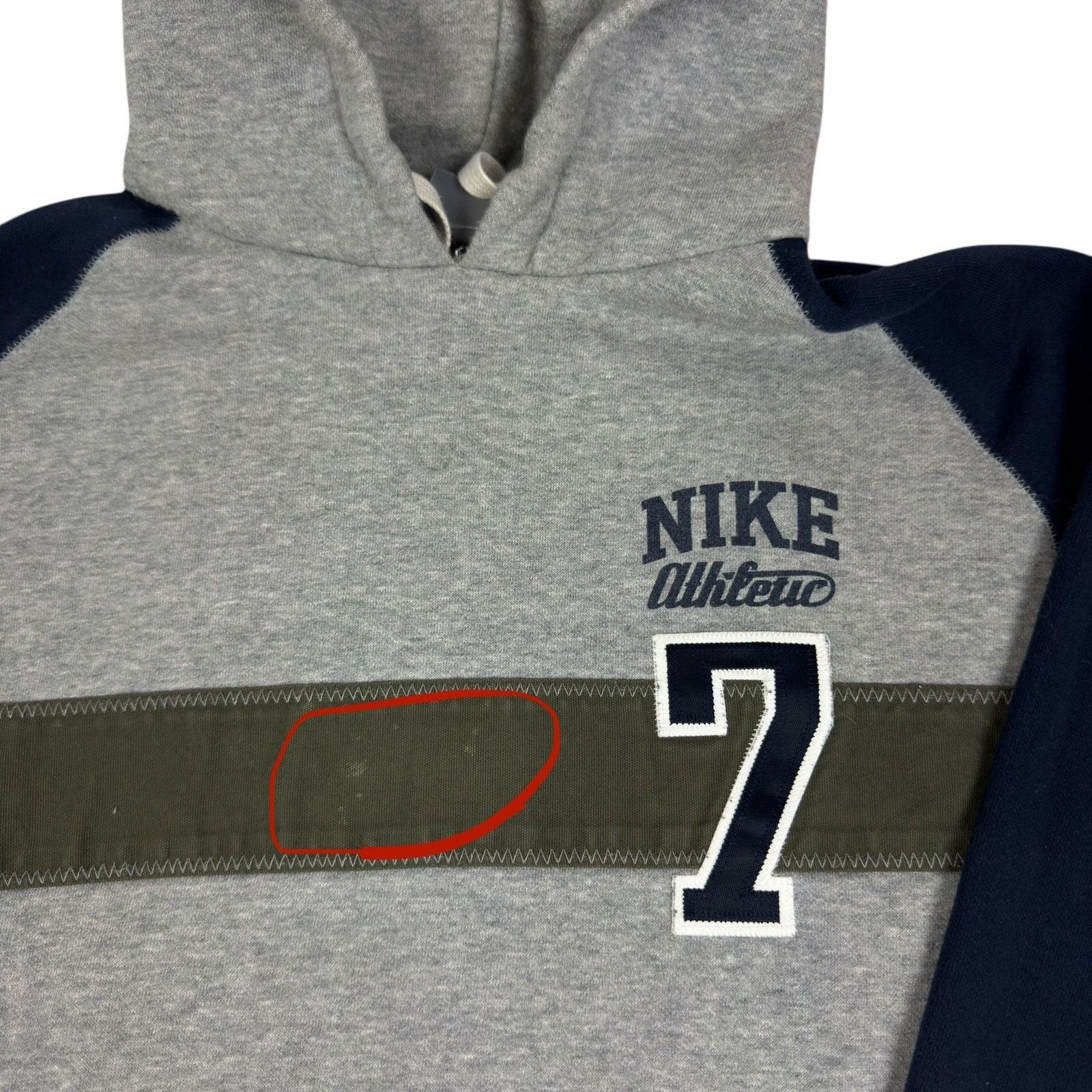 Nike Nike Men's Gray Blue Spellout Fleece Lined Pullover Hoodie L Size US L / EU 52-54 / 3 - 3 Thumbnail