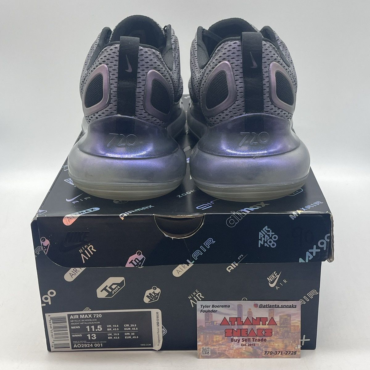 Nike Air max 720 northern lights night Size US 11.5 / EU 44-45 - 3 Thumbnail