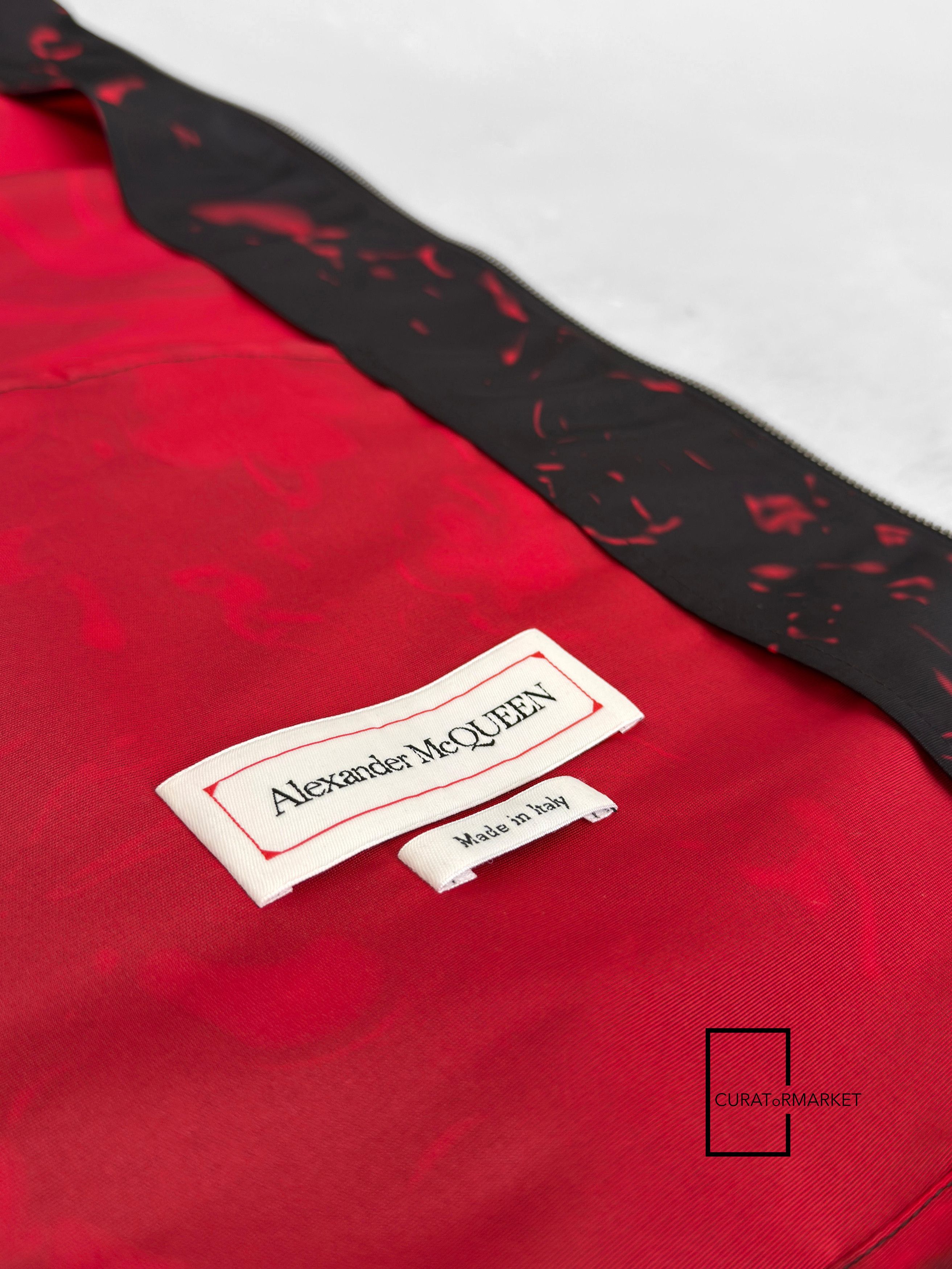 Alexander McQueen EU48 Waxed Flower Abstract Print Hooded Zip Windbreaker FW24 Size US M / EU 48-50 / 2 - 9 Thumbnail