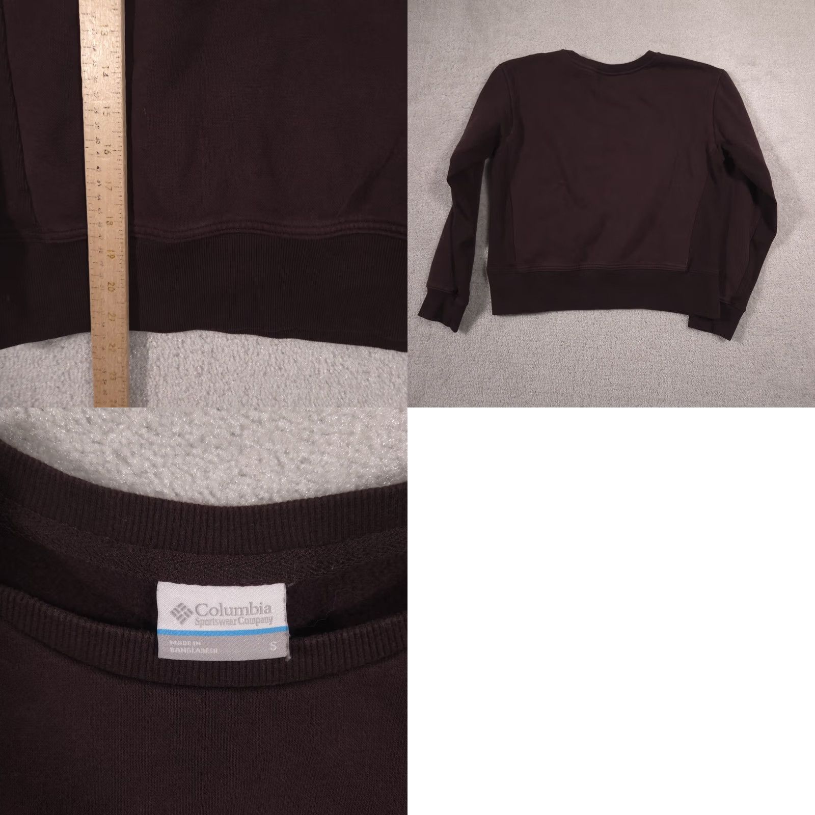 Vintage Columbia Womens Sweatshirt Small Maroon Crewneck Pullover Cropped Fit Size S / US 4 / IT 40 - 8 Thumbnail