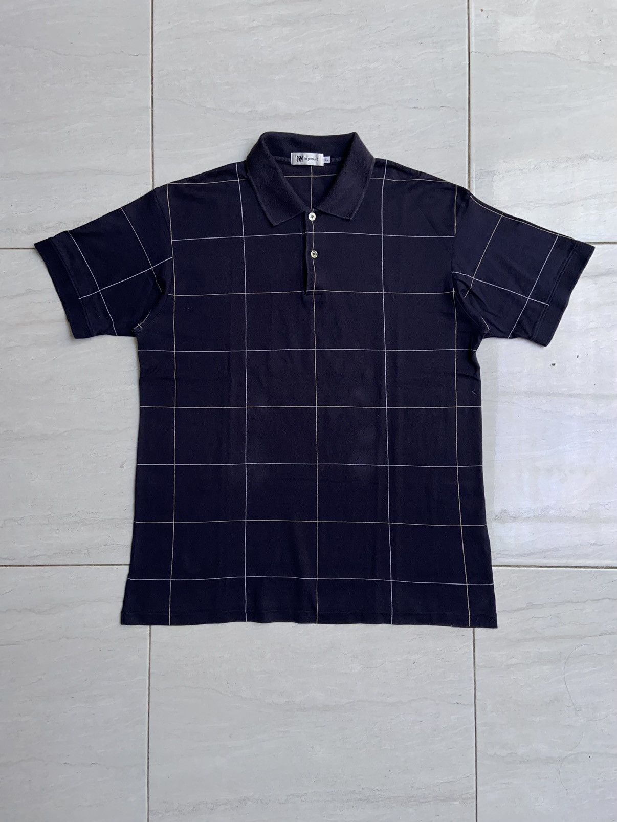 Issey Miyake IM PRODUCT Navy Plaid T-Shirt Size US M / EU 48-50 / 2 - 1 Thumbnail