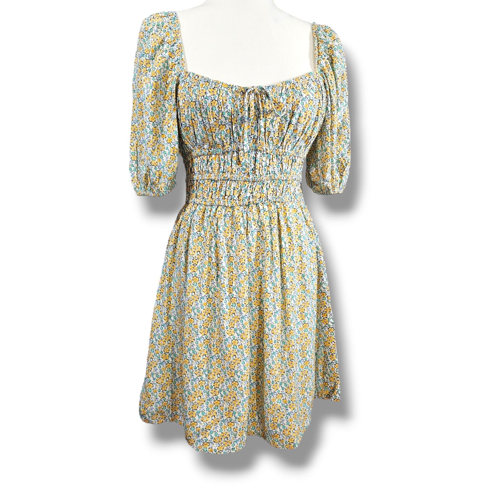 FAITHFULL NWT Faithfull the Brand Sylvie Floral Mini Dress Sz. 2 White Size XS / US 0-2 / IT 36-38 - 3 Thumbnail