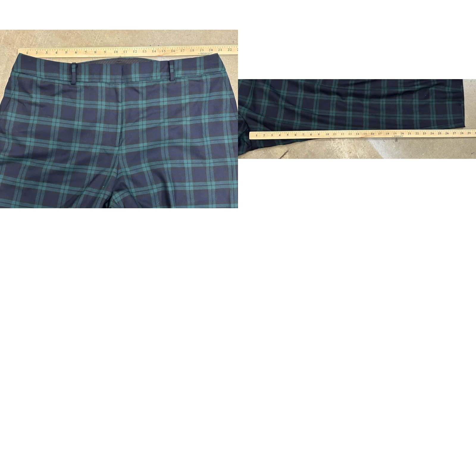 Talbots Talbots High Waist Hampshire Ankle Pants Women’s 22W Plus Wool Plaid Navy Size 40" / US 18 - 8 Thumbnail