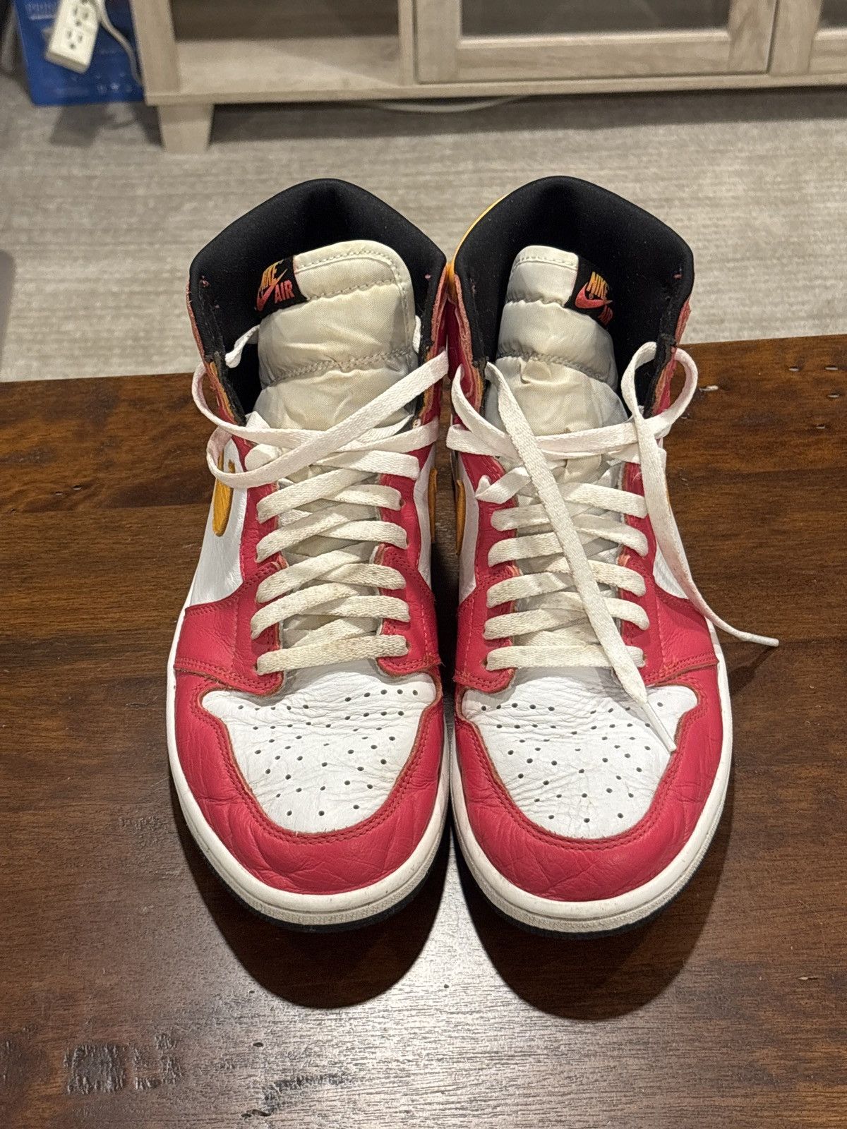 Jordan Brand × Nike Jordan 1 Low OG Bright Red Fusion Size US 12 / EU 45 - 4 Thumbnail