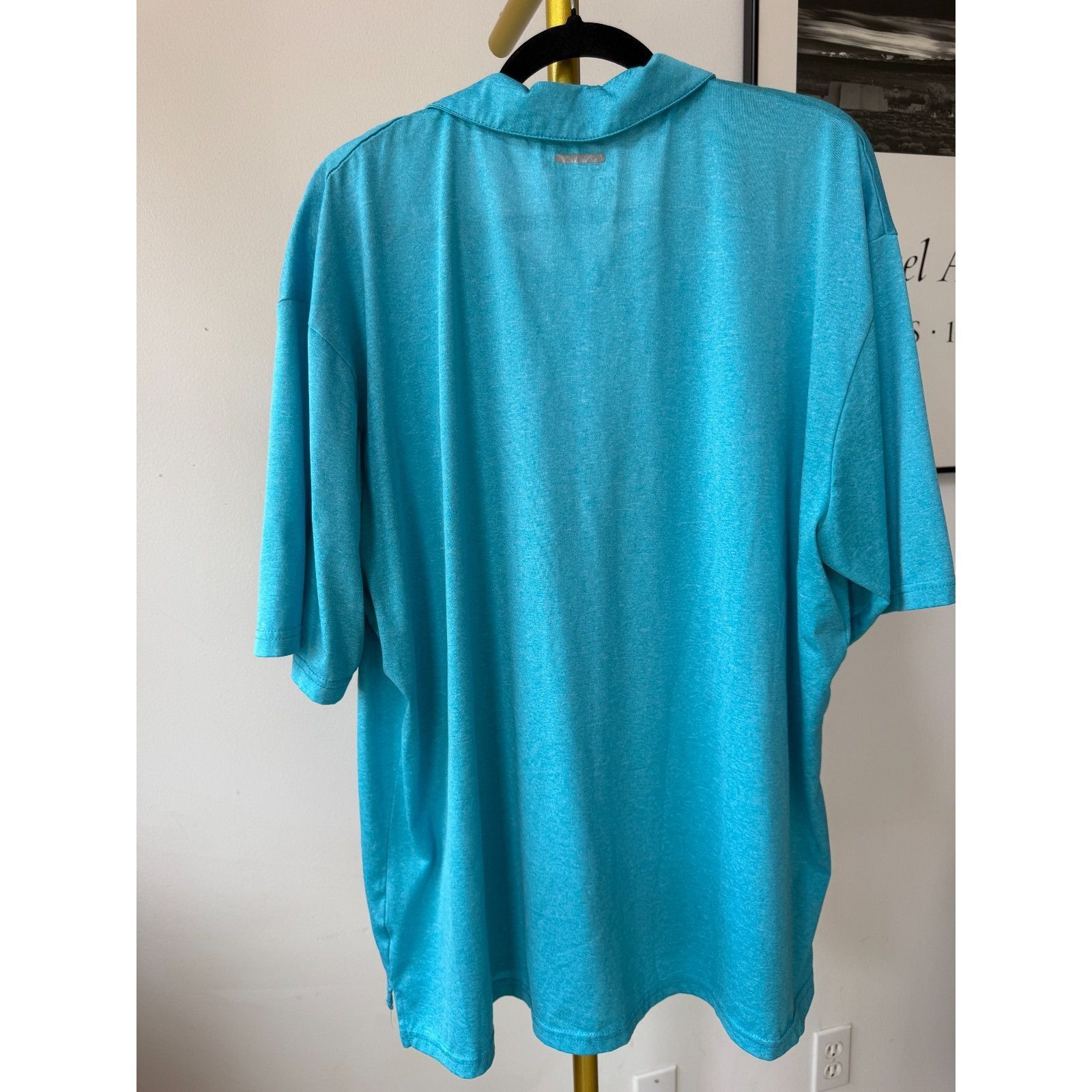 Reebok Reebok Mens 2XL Turquoise Golf Polo Shirt Athletic Performa Size US XXL / EU 58 / 5 - 2 Thumbnail