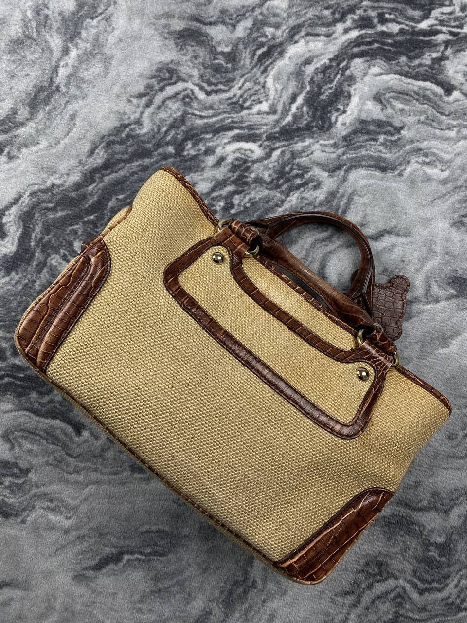 Celine Celine Linen Handbag Women Beige Size ONE SIZE - 4 Thumbnail