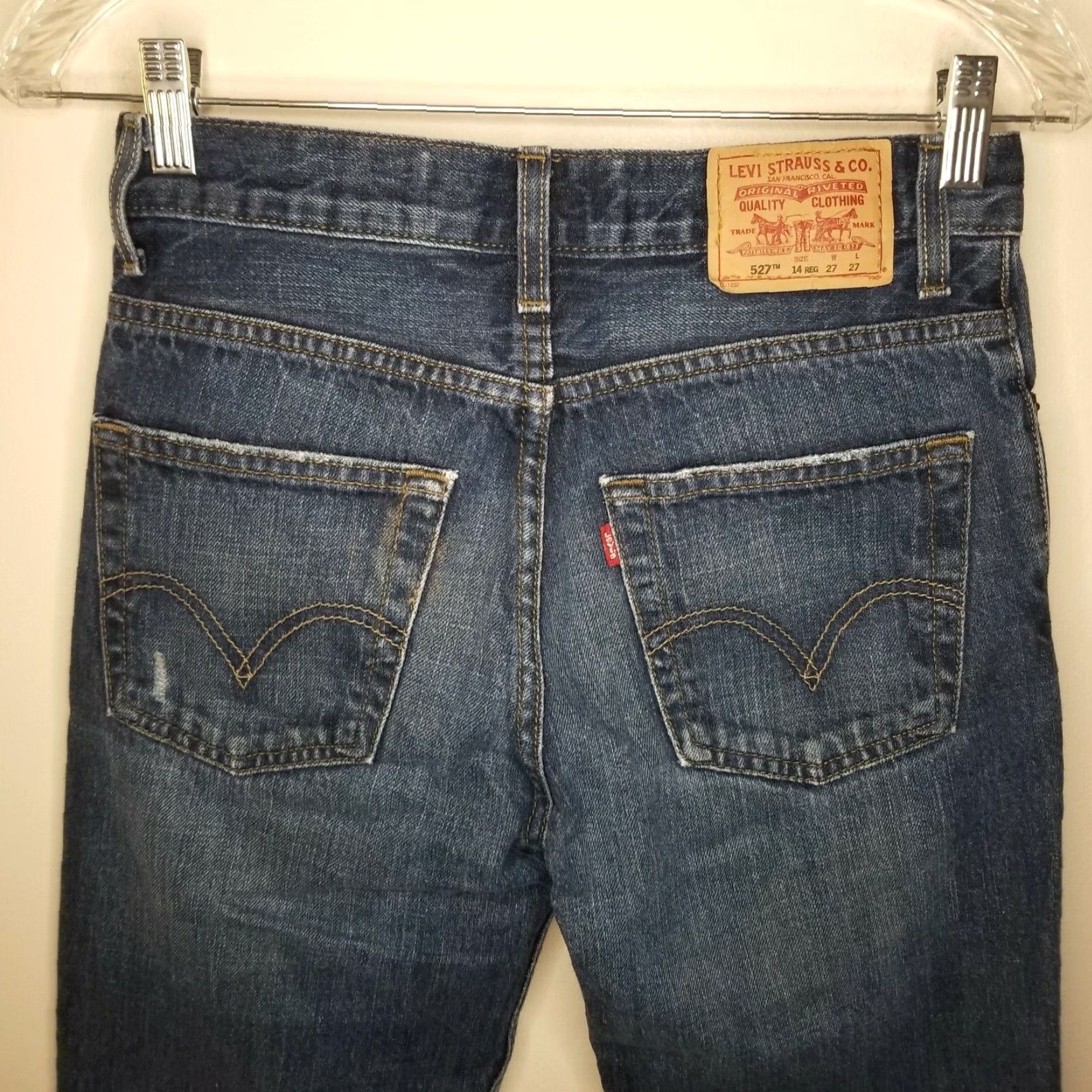 Levi's VINTAGE Levi's 527 Bootcut Jeans Red Tag - Jeans - Men - 27x27 - Blue - 527 Style - 90s/90s Era (Mens) Size US 27 - 5 Thumbnail