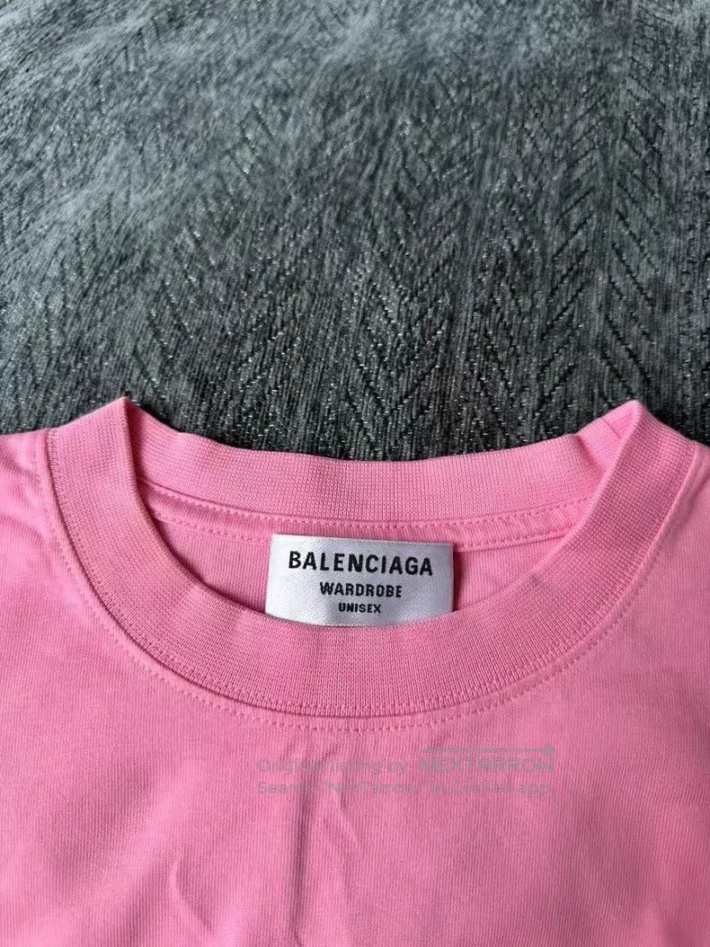 Balenciaga Balenciaga Pink Embroidered Logo Short Sleeve Size US XS / EU 42 / 0 - 3 Thumbnail