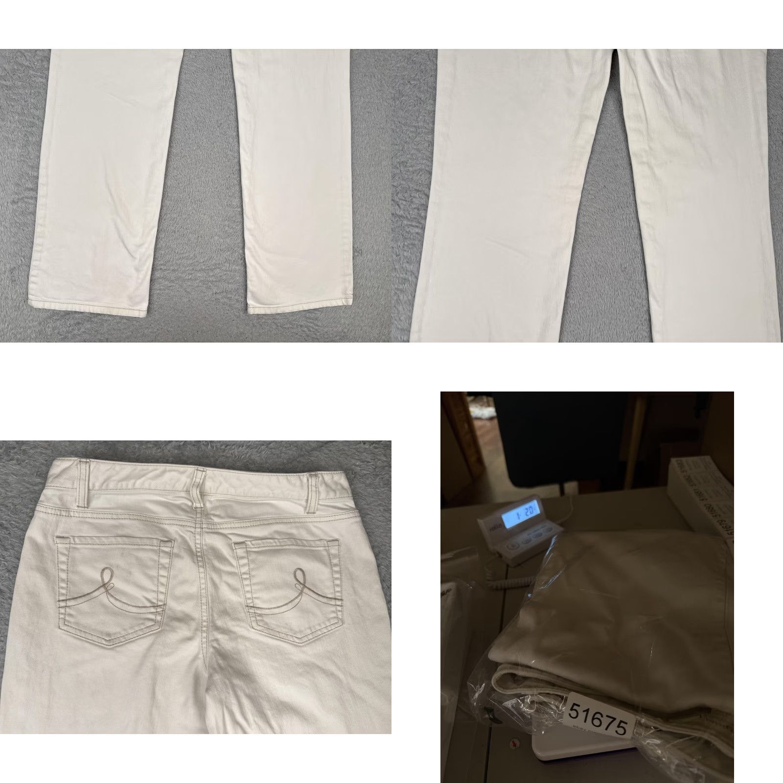 Loft VINTAGE Ann Taylor LOFT Jeans Womens 6 White Original Boot Bootcut Stretch Denim 30x32 Size 28" / US 6 / IT 42 - 10 Thumbnail