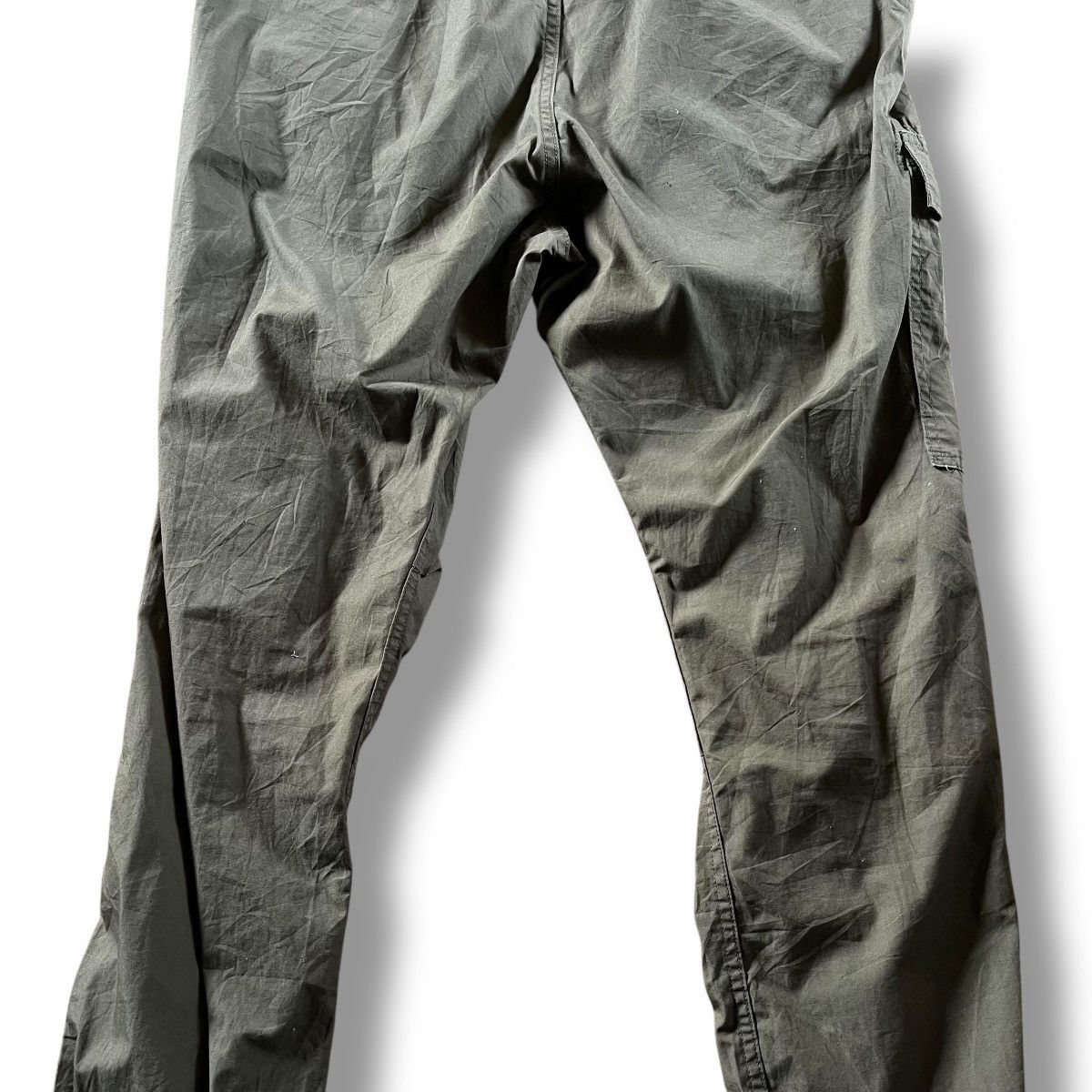 Japanese Brand × Johnbull × Vintage VINTAGE JOHNBULL DROP CROTCH ARMY GREEN CROPPED PANT Size US 35 - 13 Thumbnail