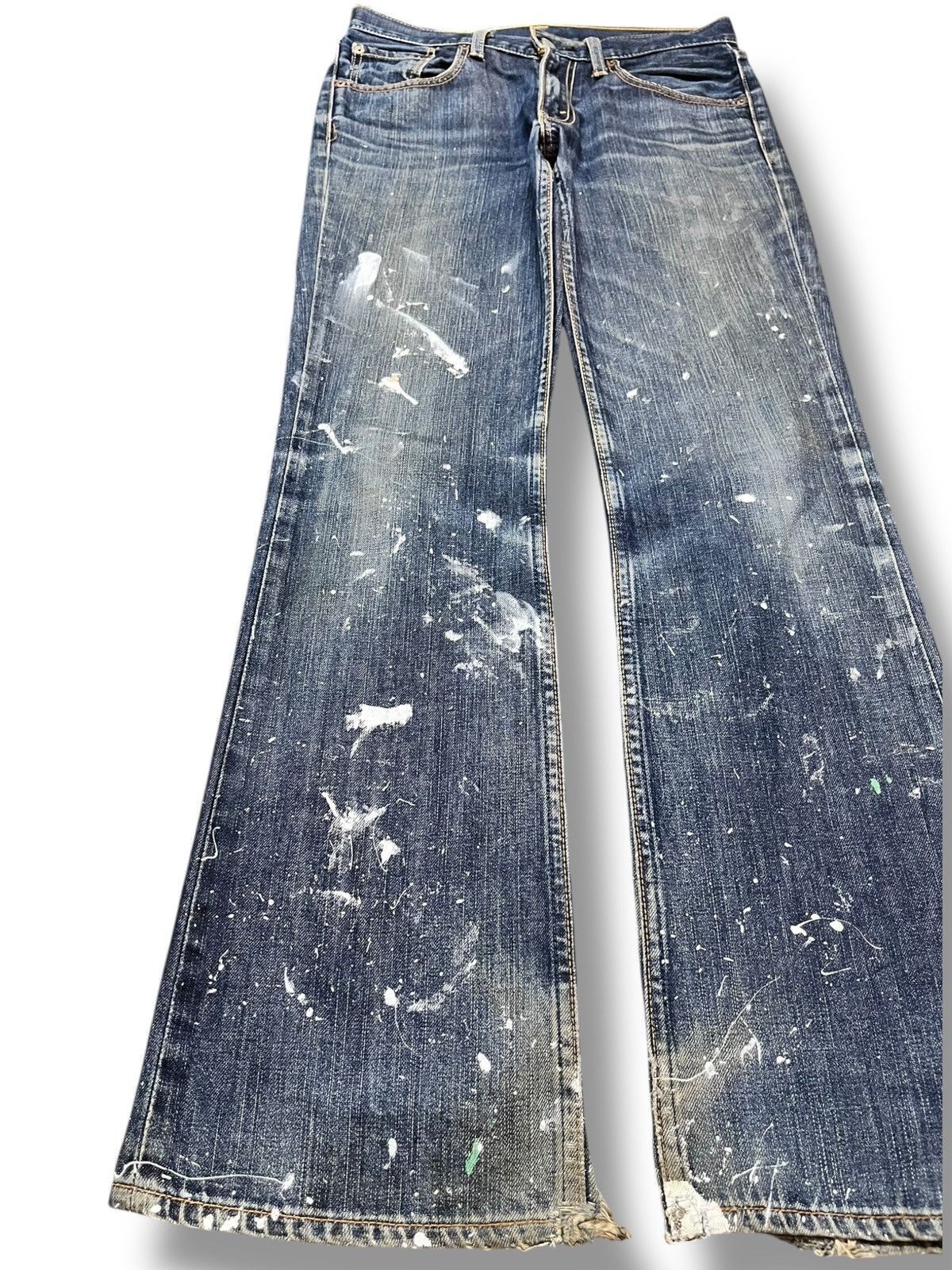 Levi's Vintage Clothing Vintage Levi’s 707 Flare Paint Splatter Denim Size US 30 / EU 46 - 3 Thumbnail