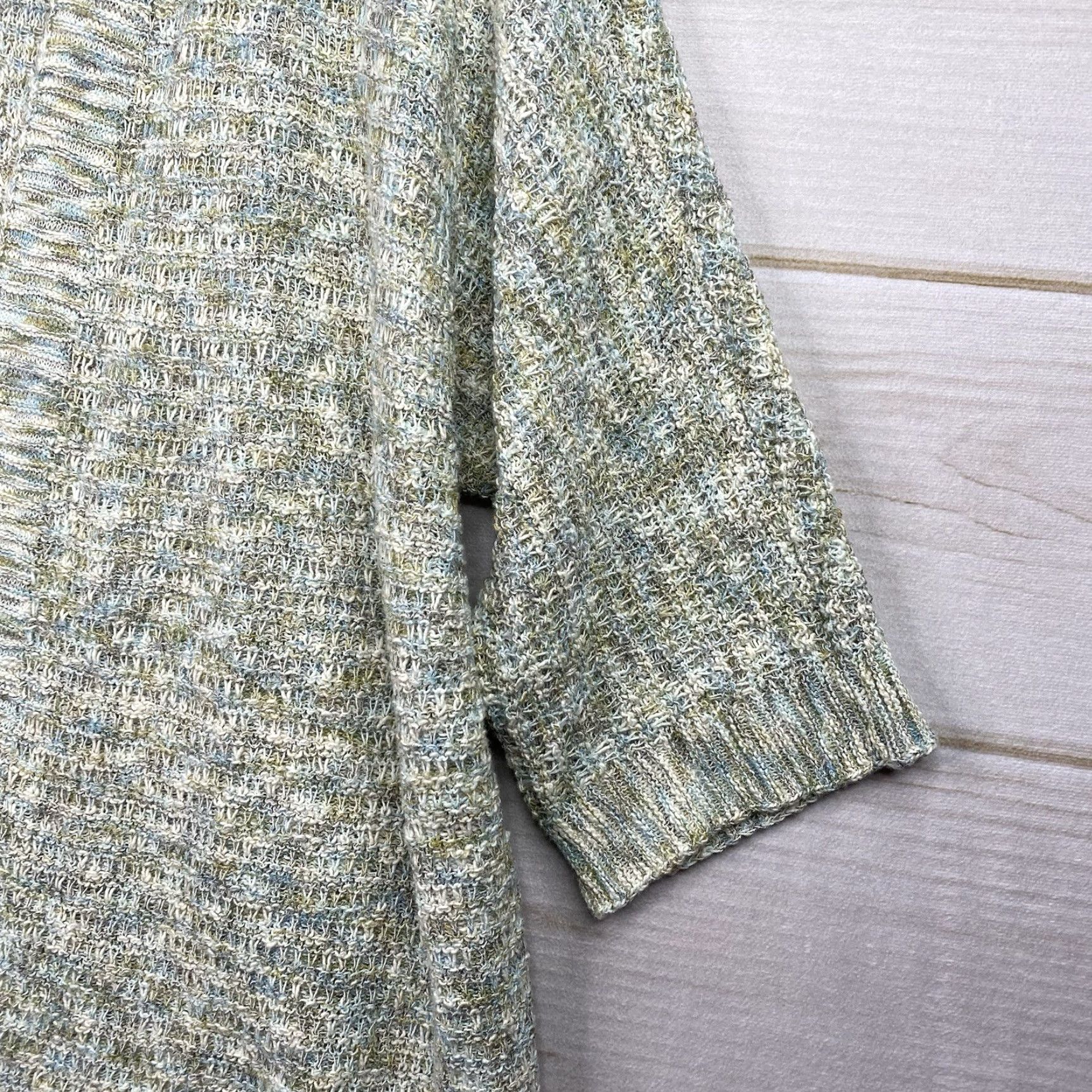 J. Jill J. Jill Cardigan Sweater Womens XL Open Front Short Sleeve Casual Knit Top Multicolor Size XL / US 12-14 / IT 48-50 - 2 Thumbnail