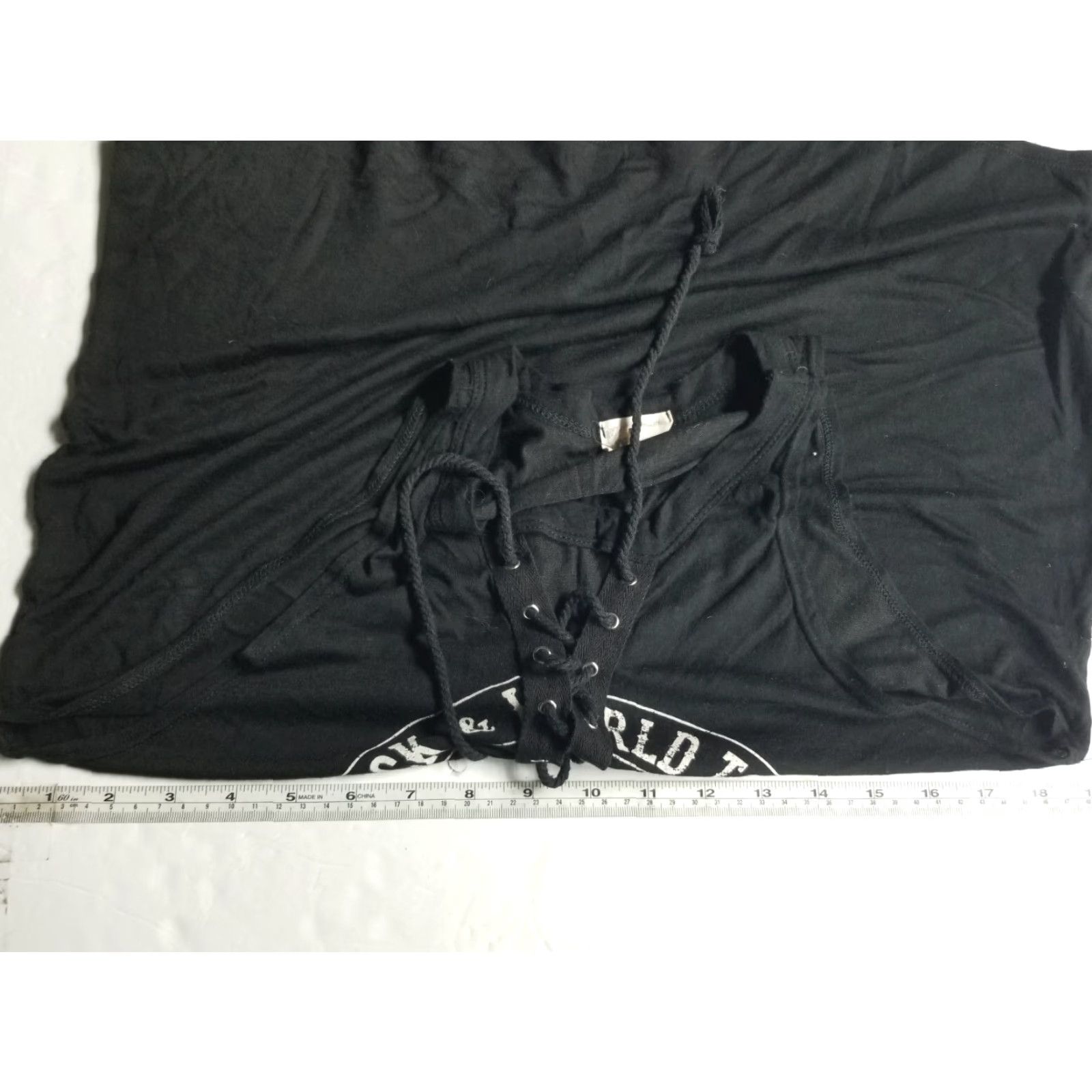 Vintage Dirtee Laundry Women's Tank Top XL Black Rock World Tour US Made Size XL / US 12-14 / IT 48-50 - 3 Thumbnail