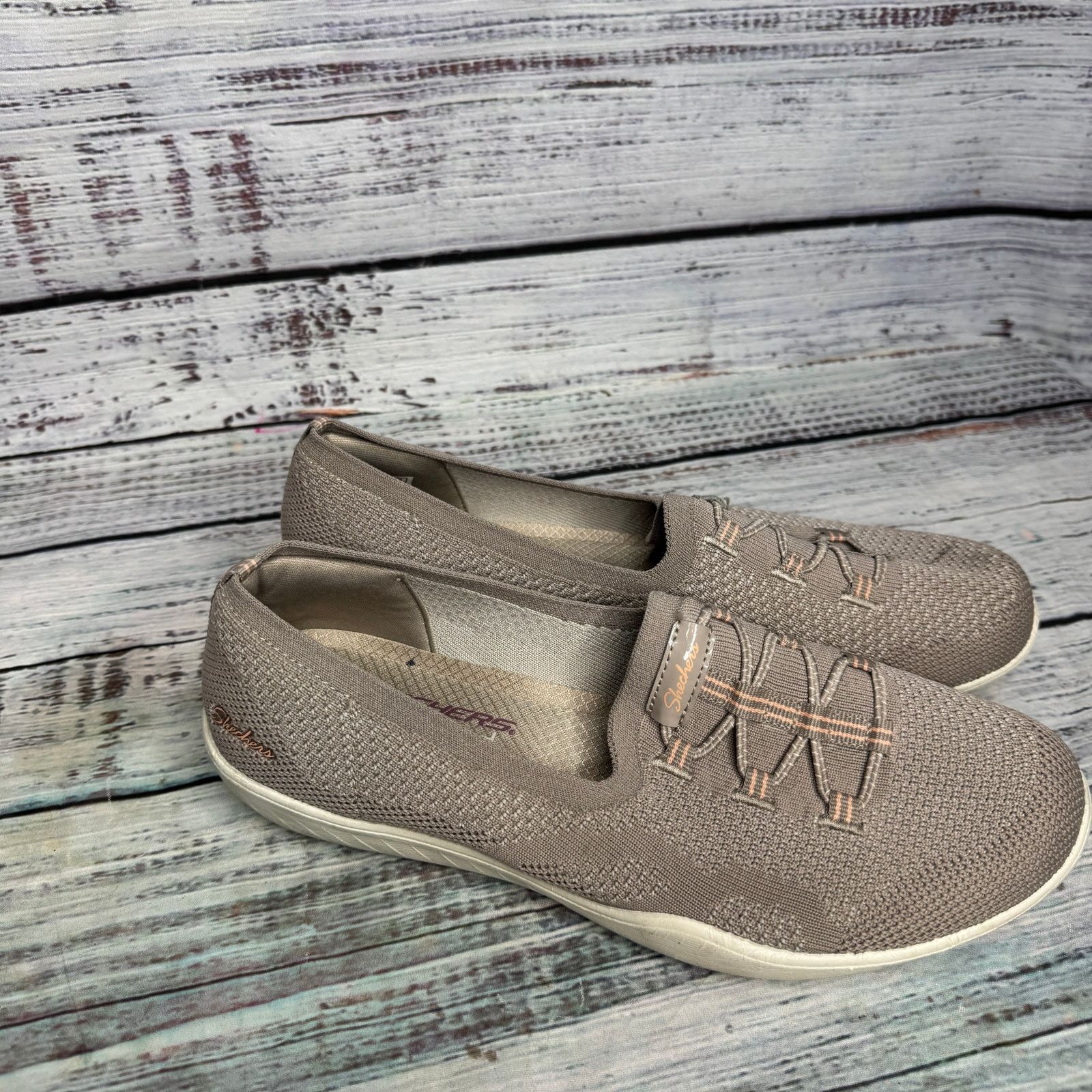 SKECHERS Skechers Newbury Air-Cooled Memory Foam Slip-On Shoes Taupe Size US 9 / IT 39 - 3 Thumbnail
