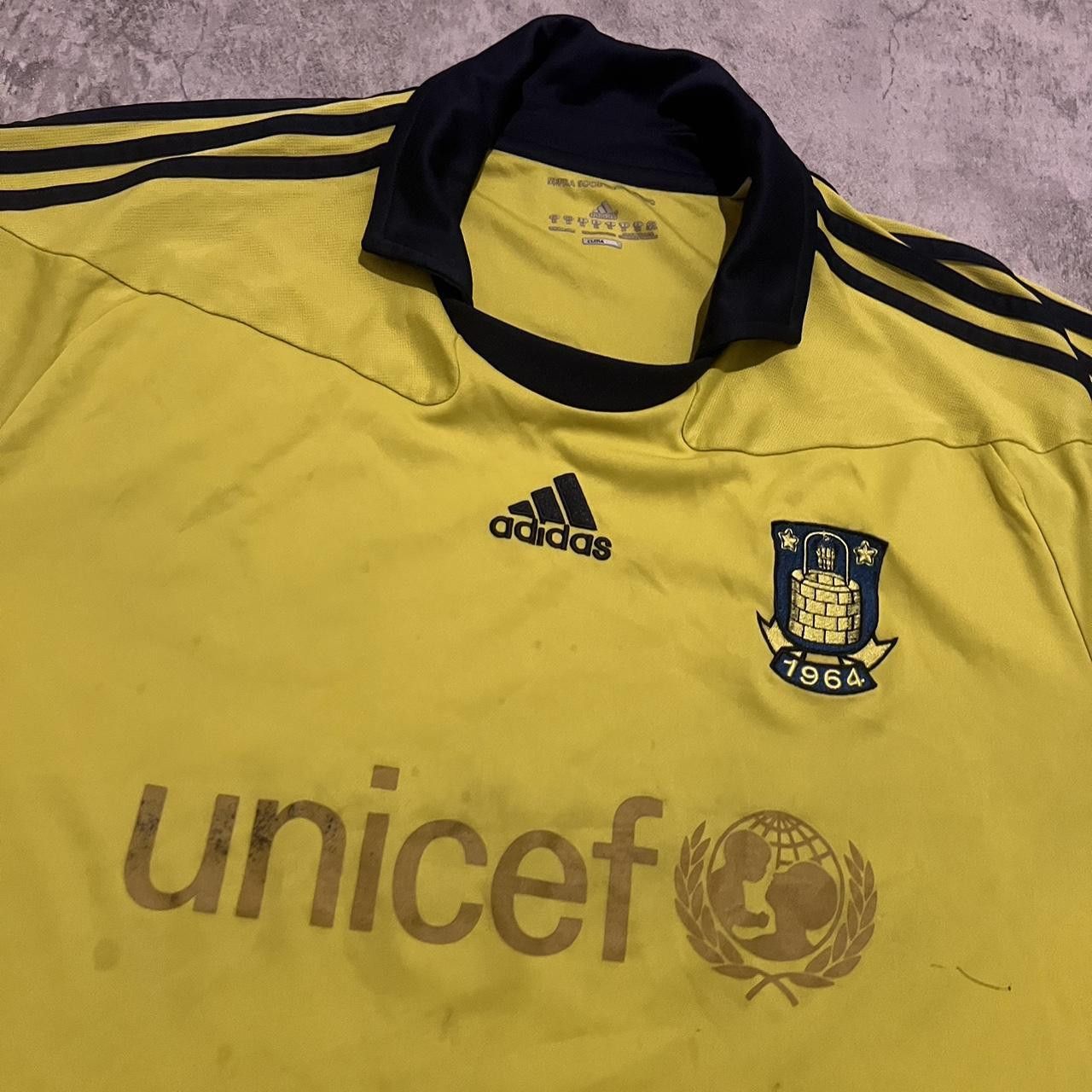 Adidas 2010-11 Brondby Bk Adidas Home Football Shirt Denmark Size US XL / EU 56 / 4 - 3 Thumbnail