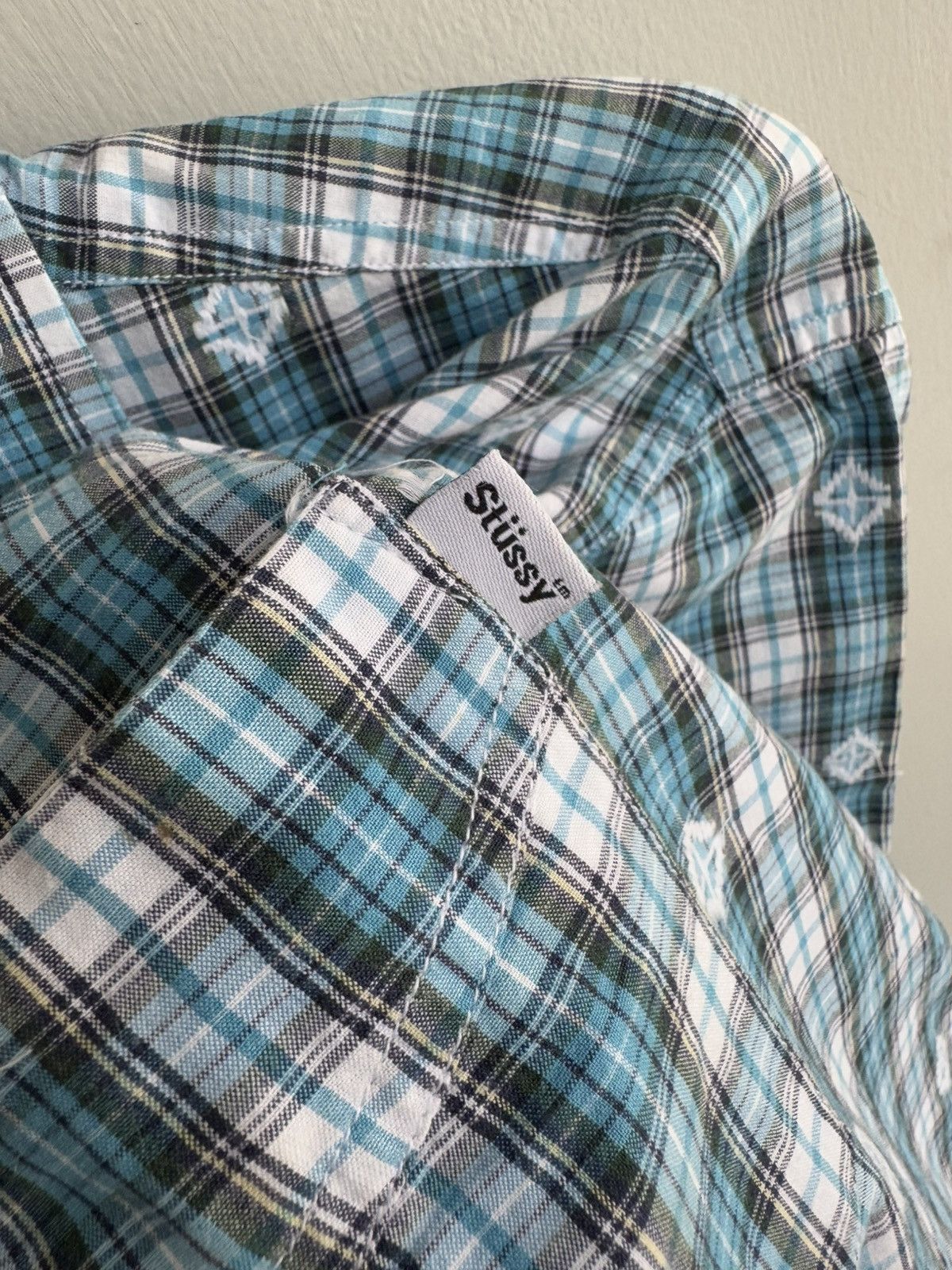 Stussy STUSSY CHECKED SHORT-SLEEVE BUTTON DOWN SHIRT Size US L / EU 52-54 / 3 - 4 Thumbnail