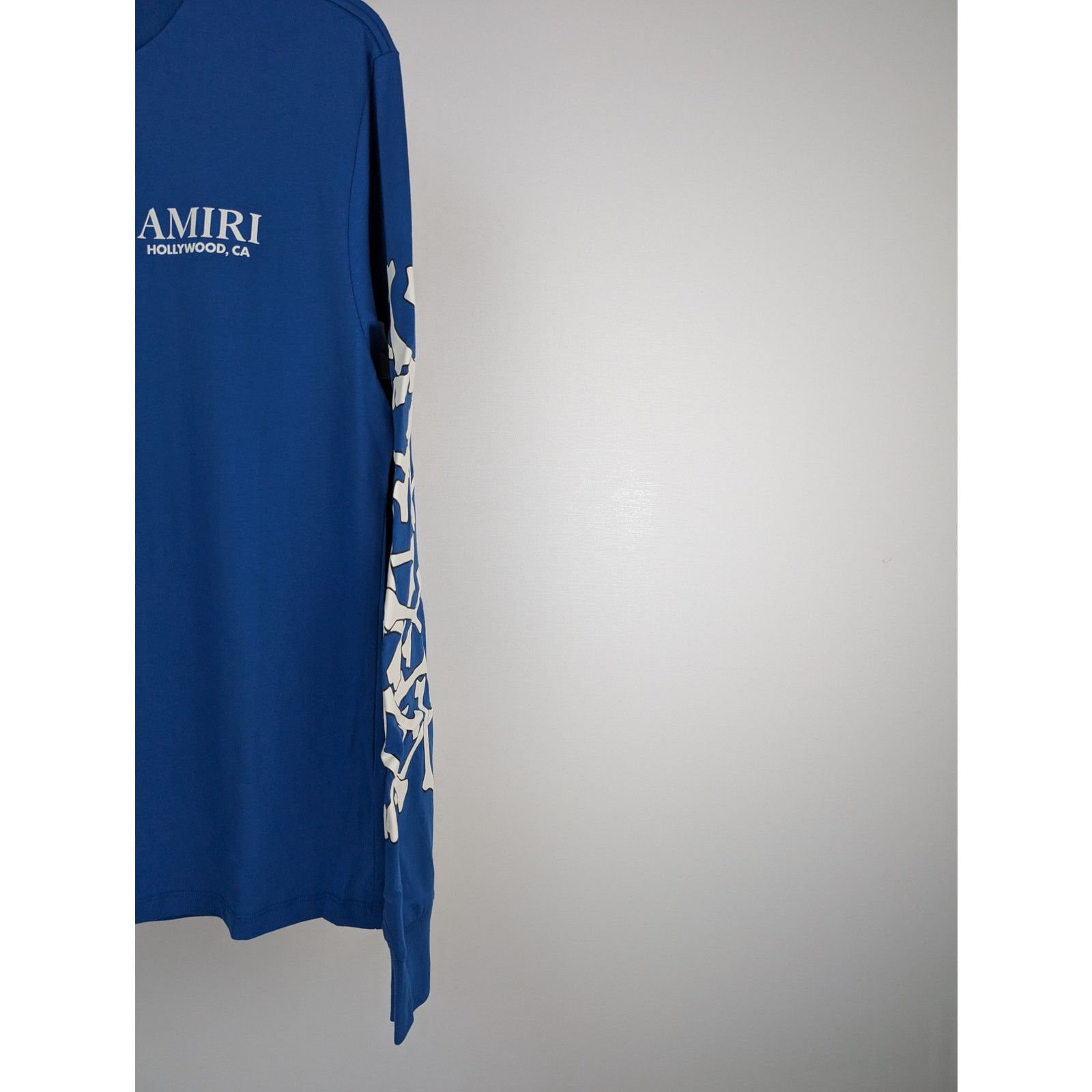 Amiri o1rshd1 Bones Stacked Long Sleeve Tee T-Shirt in Blue Size US M / EU 48-50 / 2 - 3 Thumbnail
