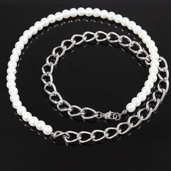 Other Imitation Pearl Chain Men Necklace Size ONE SIZE - 2 Thumbnail