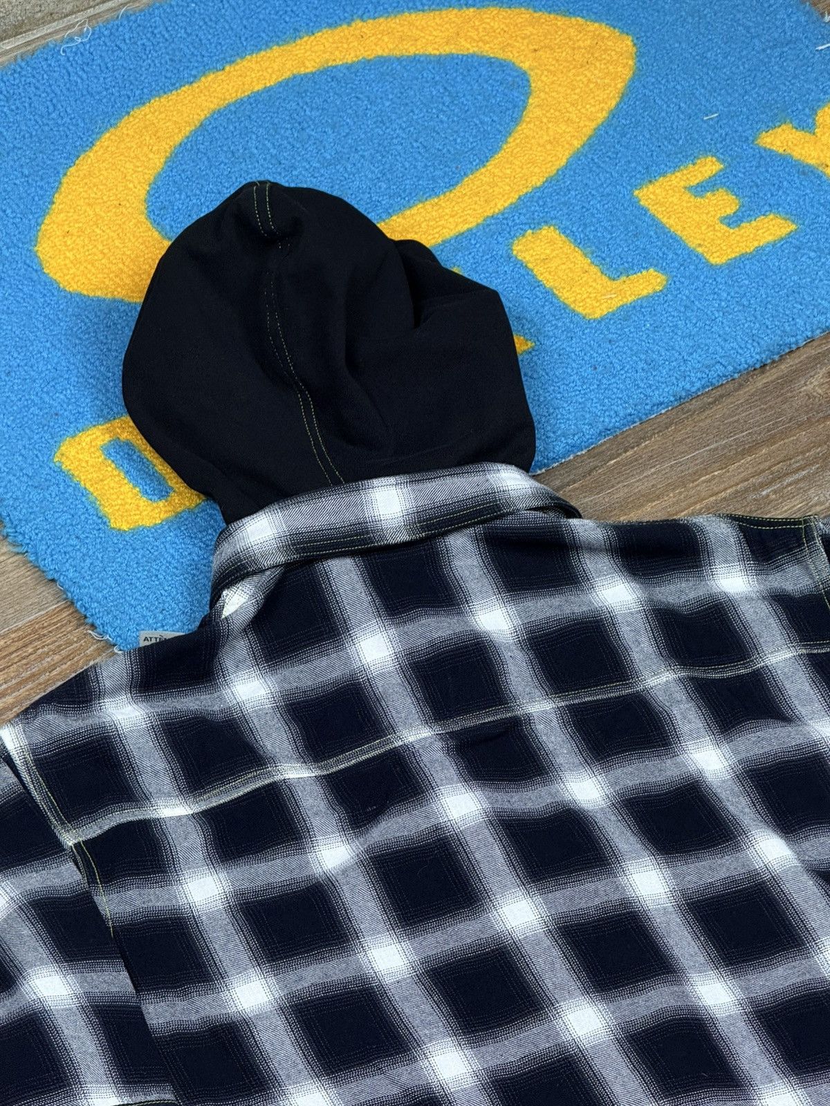 Japanese Brand × Vintage Attempt Checked Zip Hooded Shirt Jacket Size US M / EU 48-50 / 2 - 12 Thumbnail