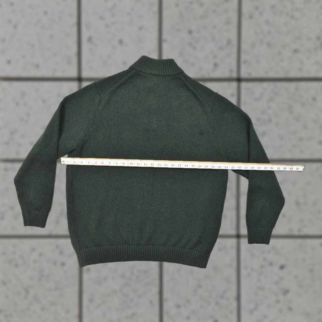 Izod IZOD Men XL Green Quarter Button Mock Neck Sweater Pullover Cotton Blend Knit Long Sleeve Vintage: No Size US XL / EU 56 / 4 - 1 Thumbnail