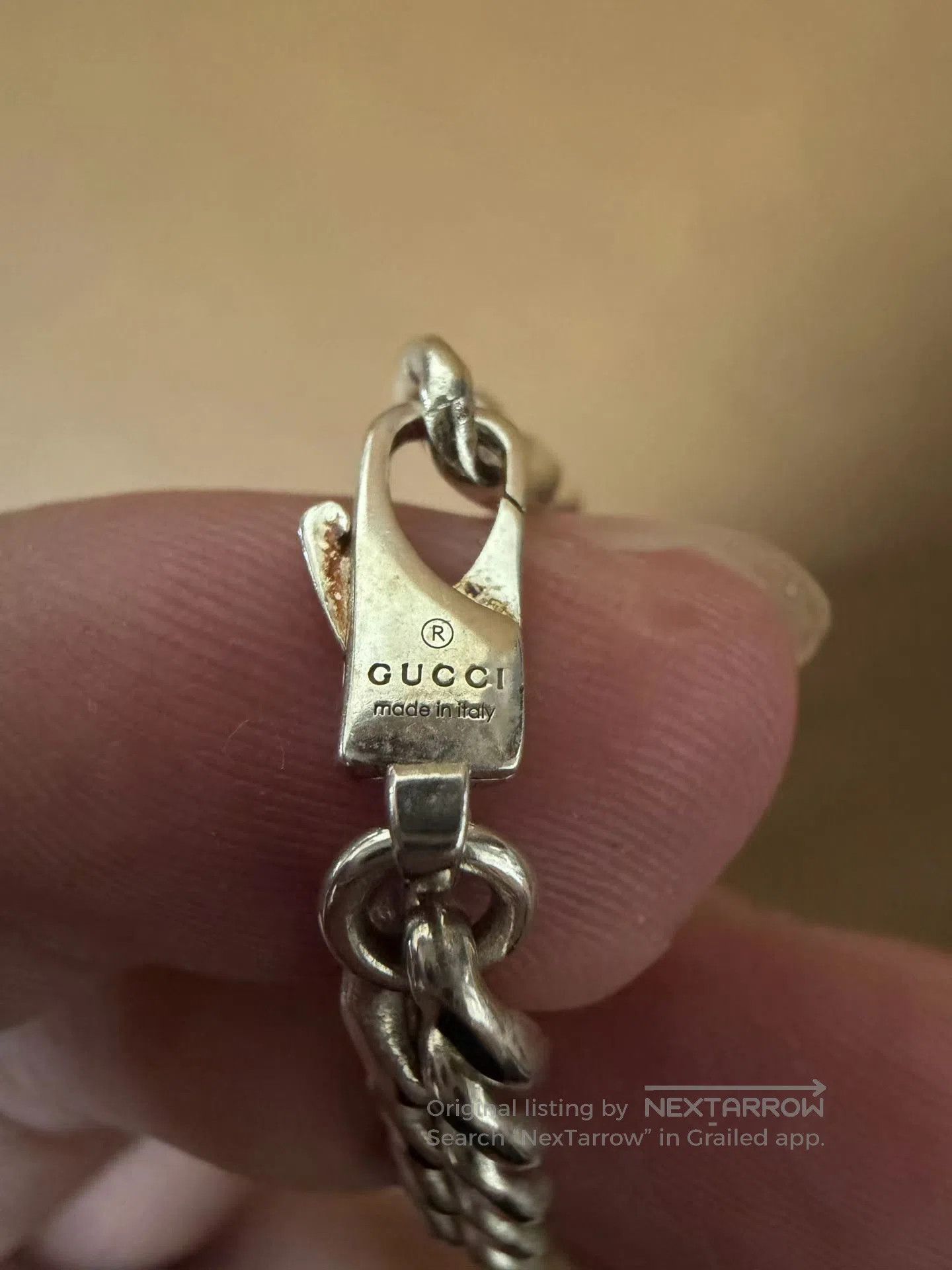 Gucci Guicci Pendant logo chain 925 silver necklace| Size ONE SIZE - 3 Thumbnail