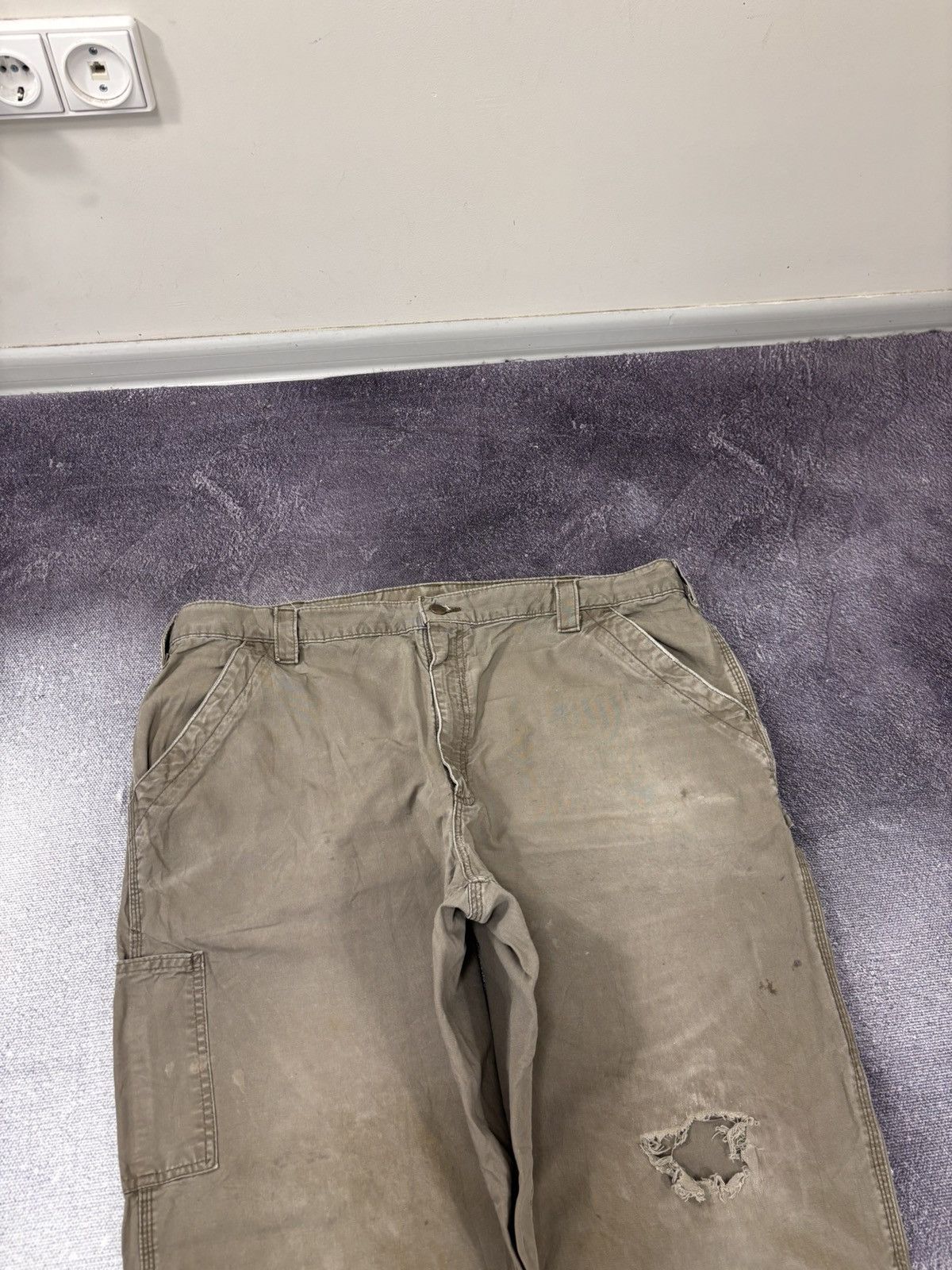 Carhartt Vintage Carhartt Original Dungaree Fit Khaki Baggy Pants Size US 42 / EU 58 - 11 Thumbnail