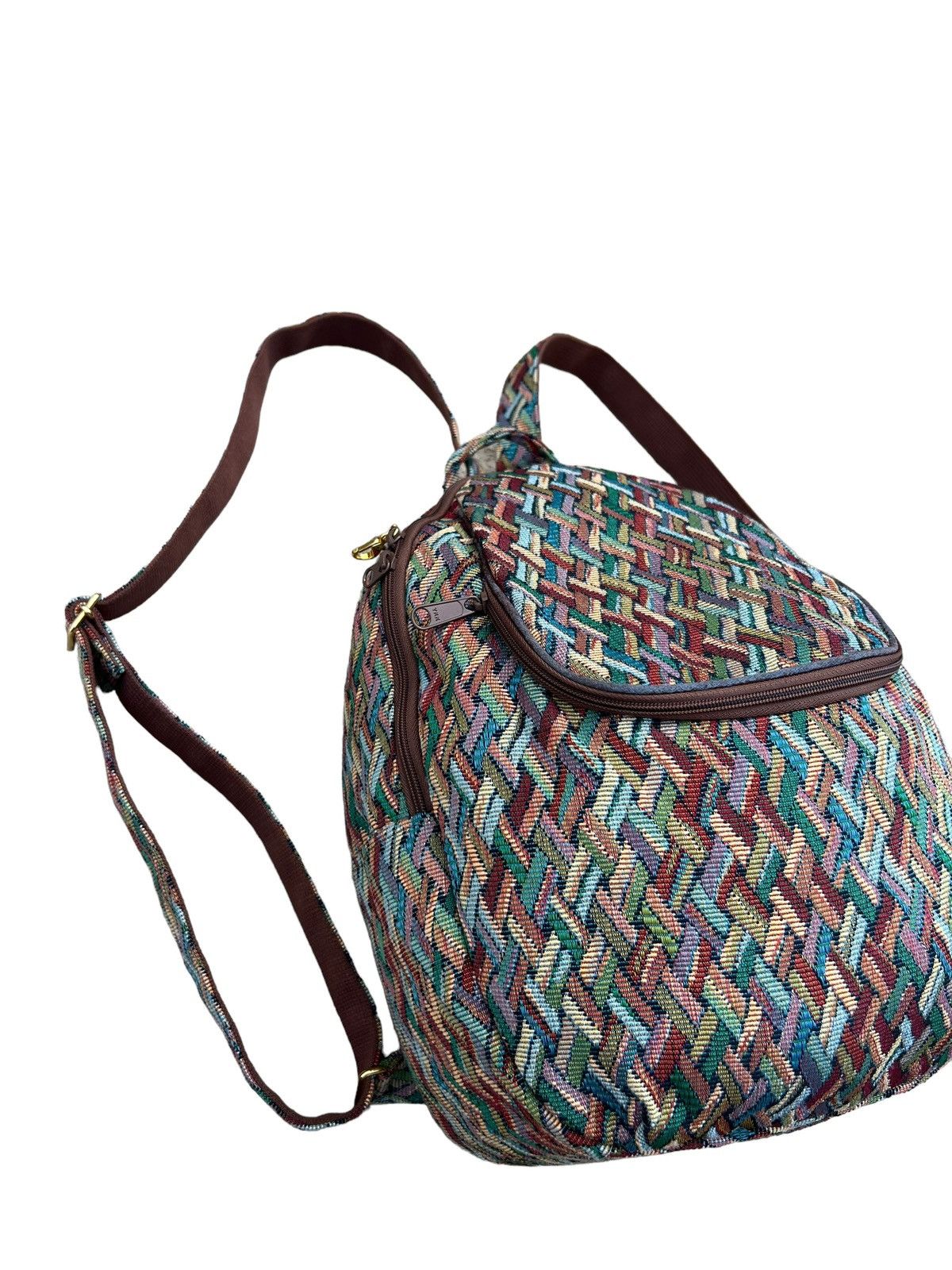 Vintage Vintage Yamatoya Ravi Ravi Japan Jacquard Backpack Bag Size ONE SIZE - 8 Thumbnail