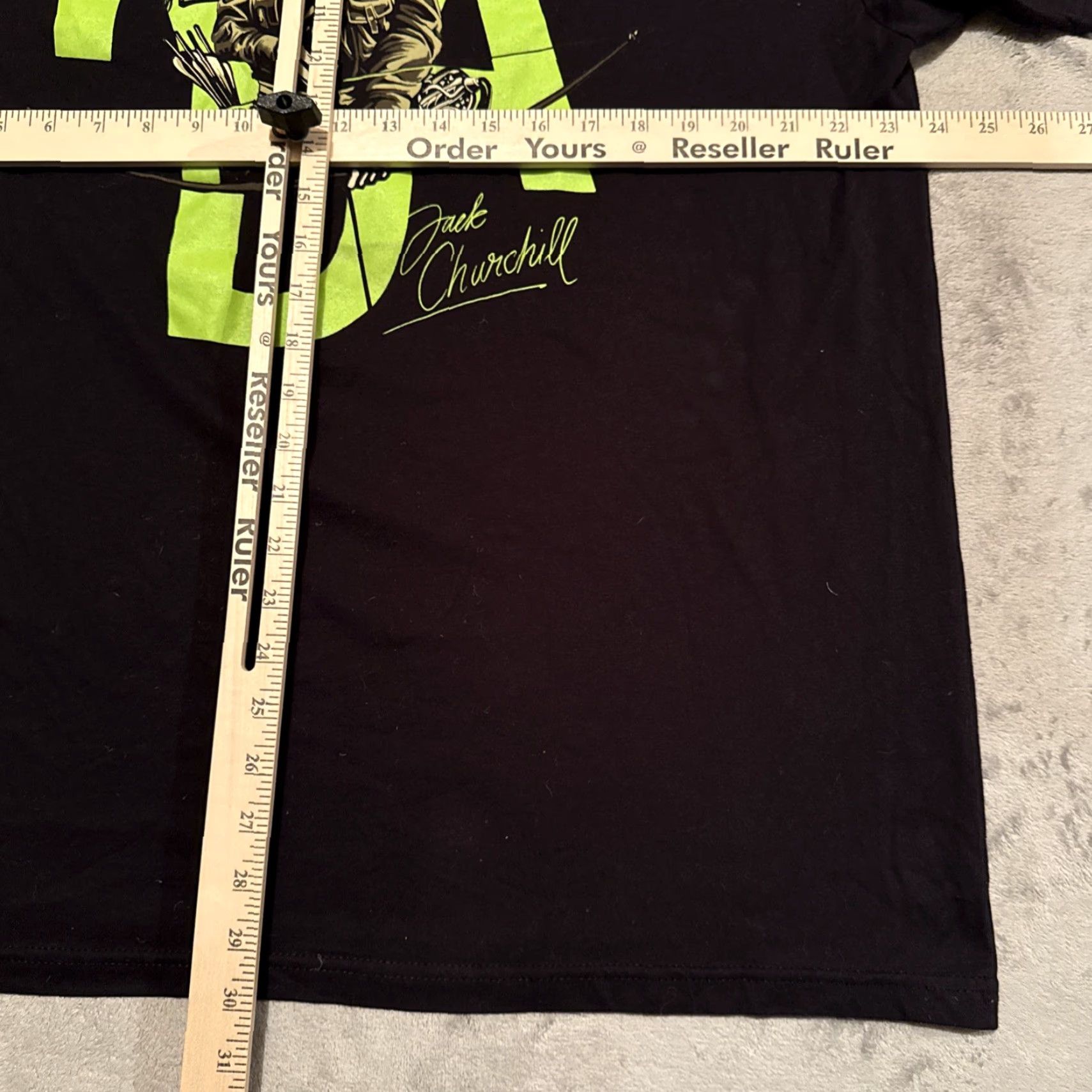 Vintage VINTAGE Zero Foxtrot T-Shirt 2XL Black Mad Jack Churchill WW2 Skull Military Veteran USA Size US XXL / EU 58 / 5 - 5 Thumbnail
