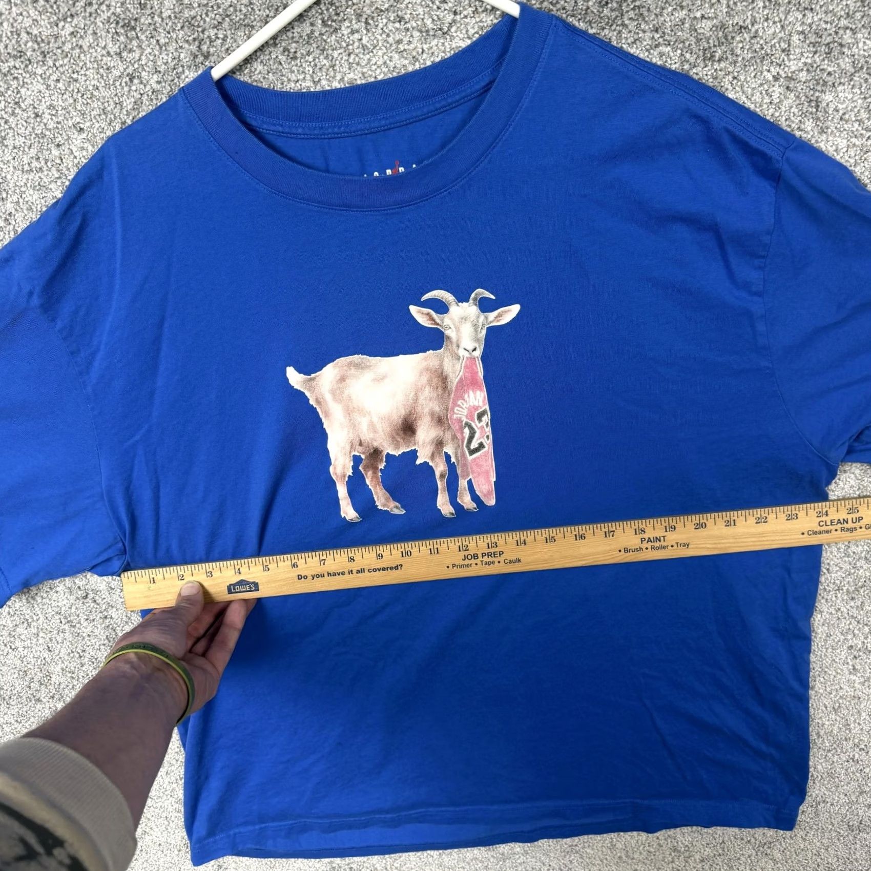 Jordan Brand Jordan Shirt Mens 2XL Blue Goat 23 Michael Graphic Basketball Streetwear Tee Size US XXL / EU 58 / 5 - 3 Thumbnail