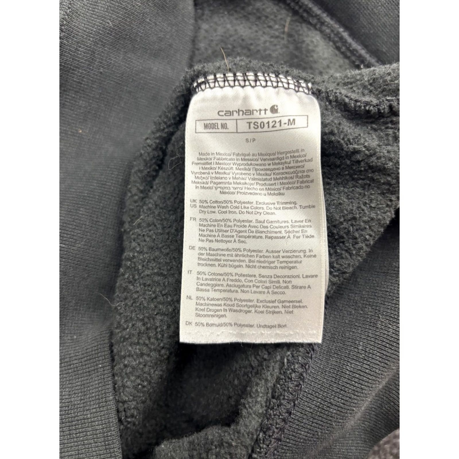 Carhartt Carhartt Hoodie Mens Small Black Pullover Fleece Sweatshirt Loose Fit TS0121 Size US S / EU 44-46 / 1 - 6 Thumbnail