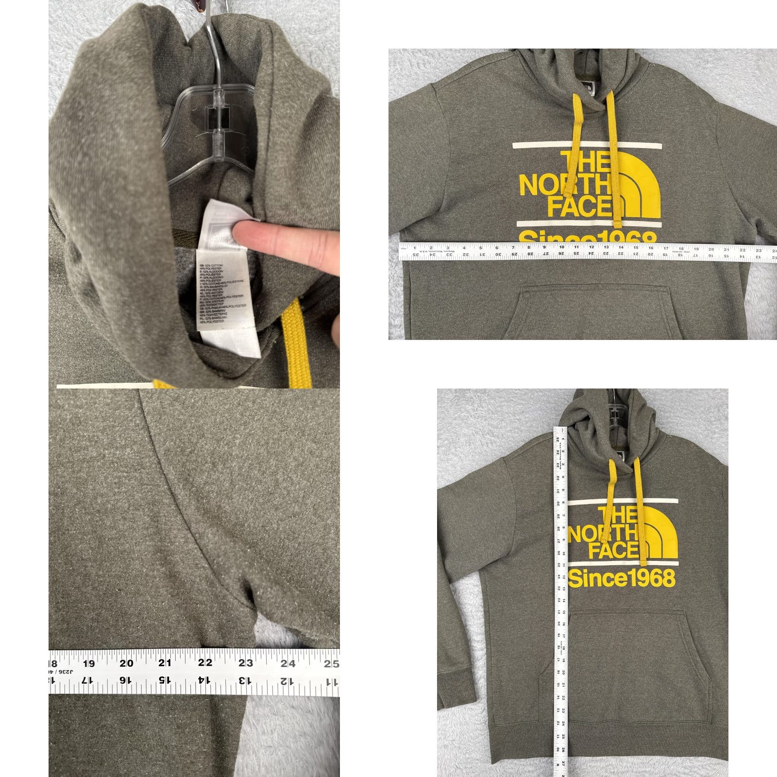 The North Face VINTAGE The North Face Hoodie Mens Large Gray Since 1968 Graphic Pullover Sweater Size US L / EU 52-54 / 3 - 8 Thumbnail