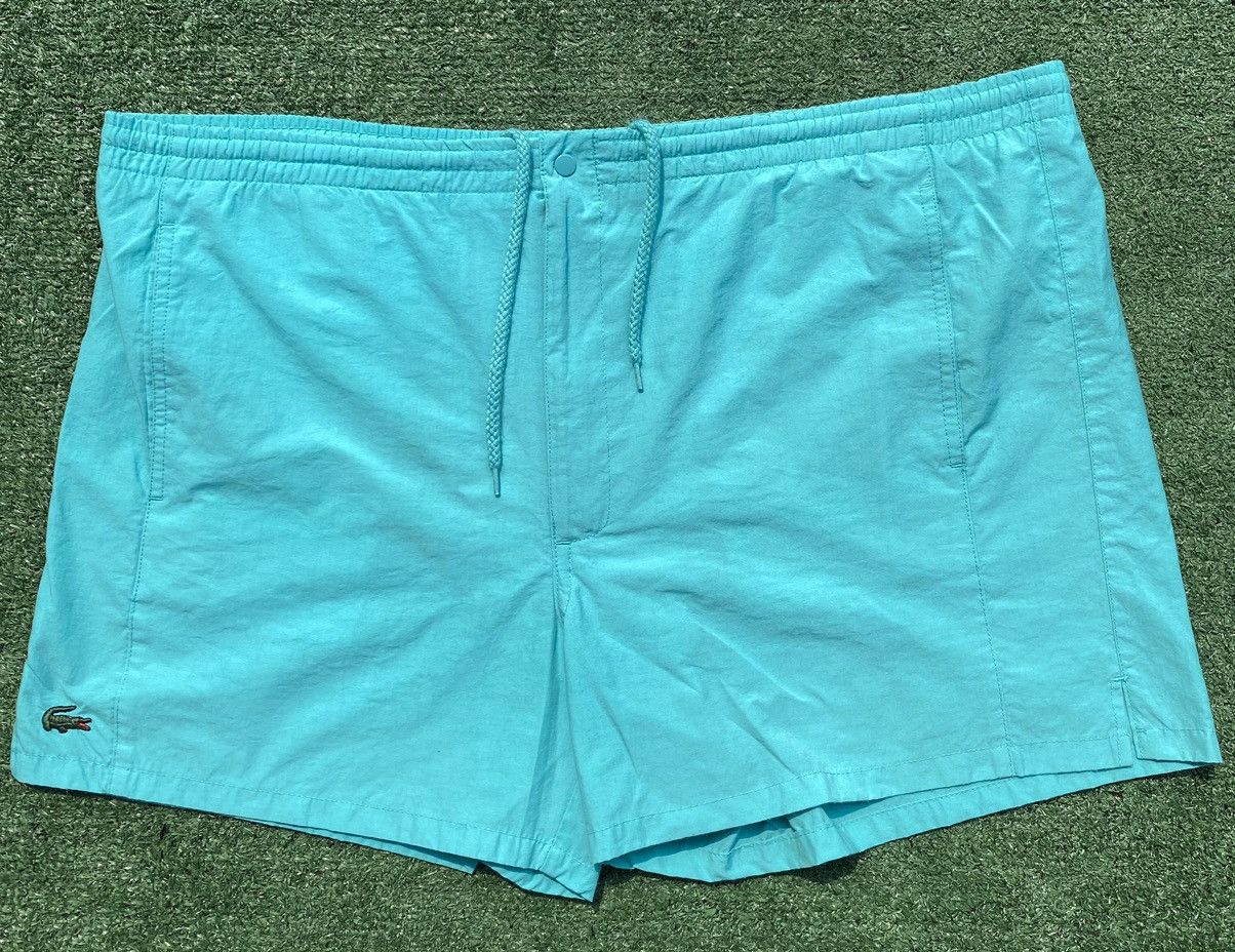 Lacoste Vintage 90’s Izod Lacoste Aqua Blue Lined Swim Trunk Shorts Size US 40 / EU 56 - 1 Thumbnail