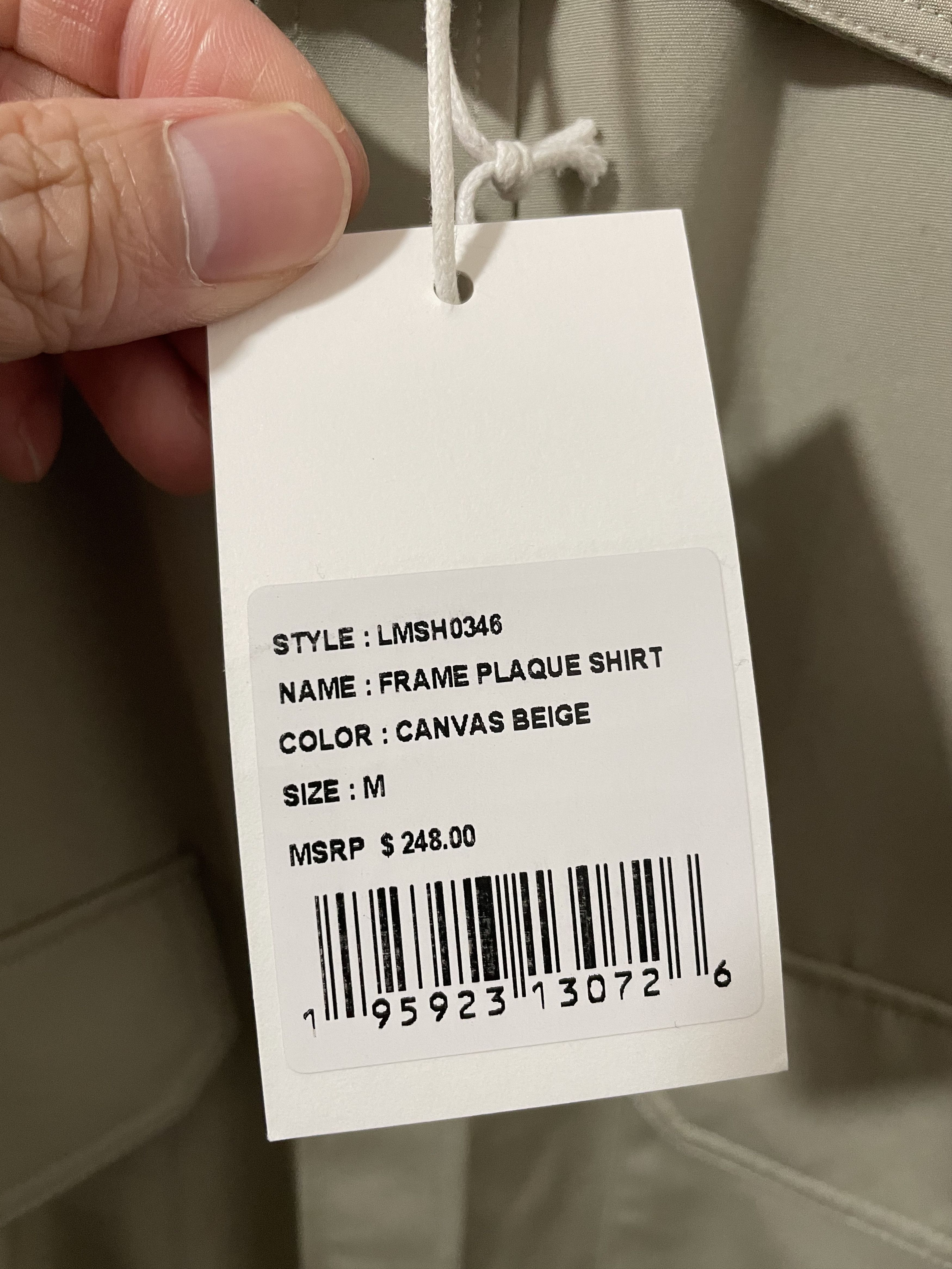 Frame Plaque Shirt Canvas Beige Size US M / EU 48-50 / 2 - 8 Thumbnail