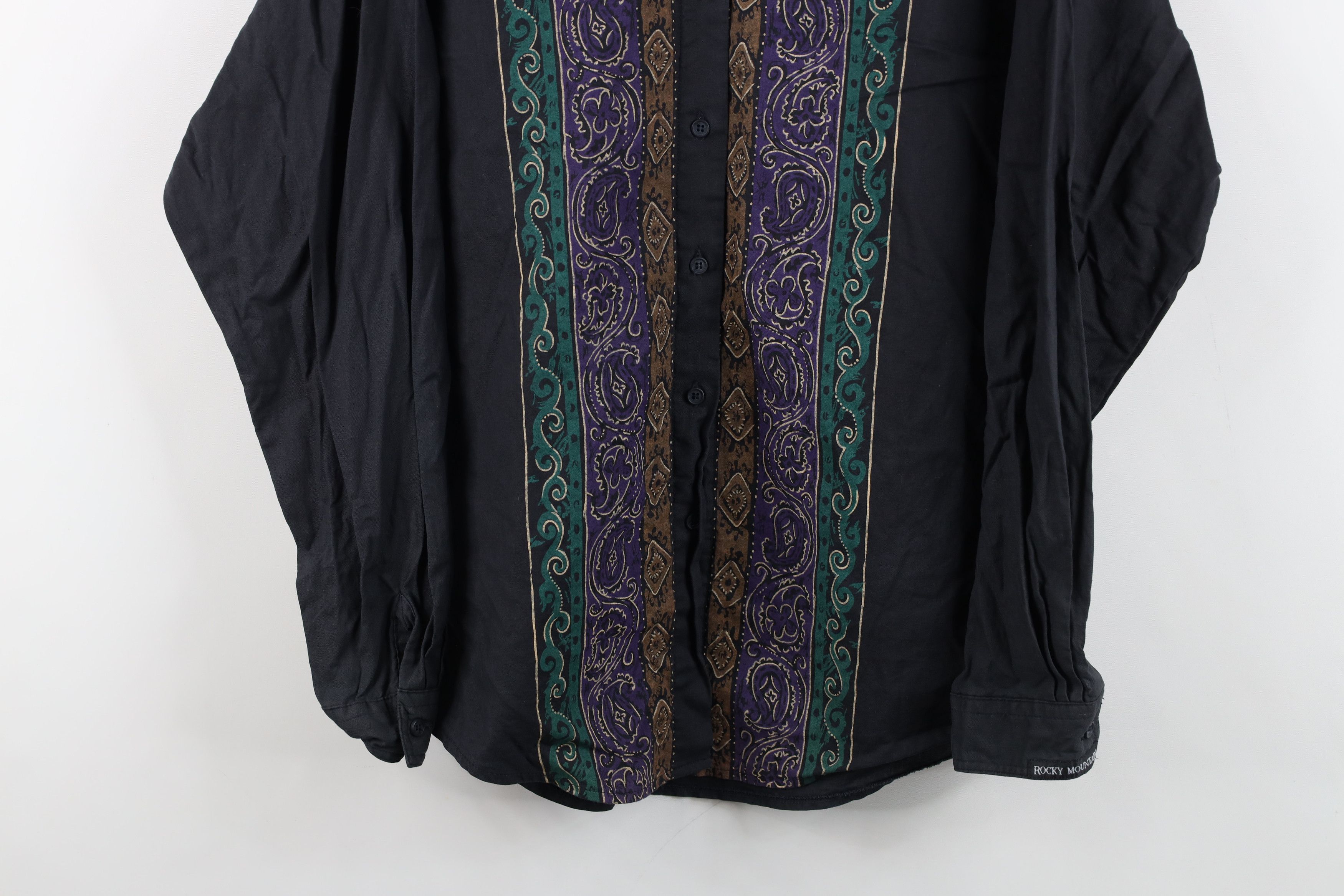 Vintage Vintage 90s Western Rodeo Paisley Diamond Button Shirt USA Size M / US 6-8 / IT 42-44 - 3 Thumbnail