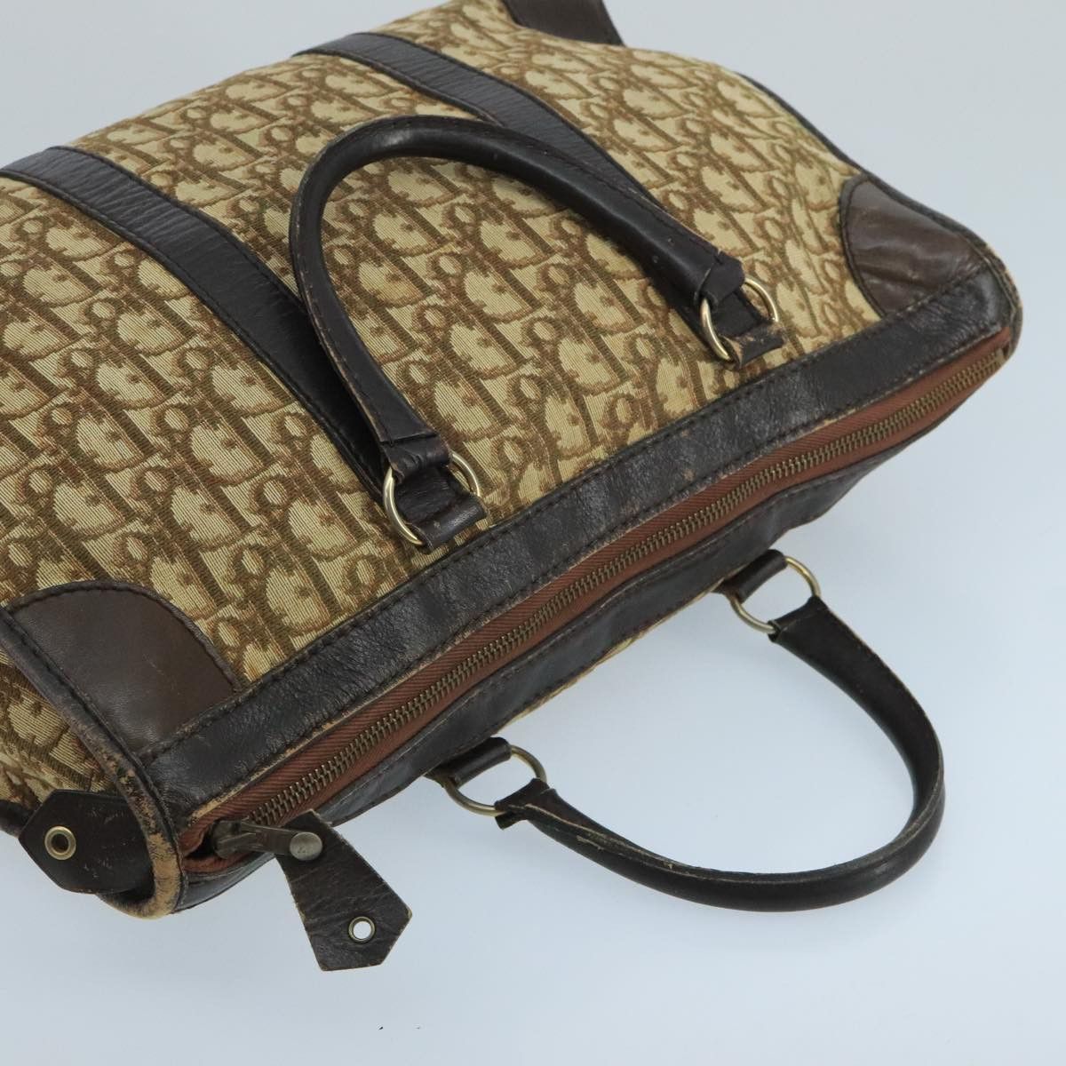 Dior DIOR Trotter Canvas Boston Bag Brown Size ONE SIZE - 6 Thumbnail