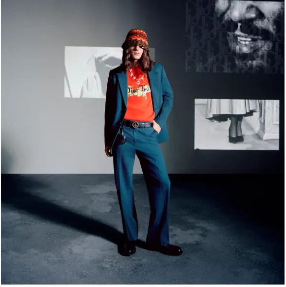 DENIM TEARS × Dior o1w1db10824 Relaxed Fit T-Shirt in Red Size US XXL / EU 58 / 5 - 5 Thumbnail