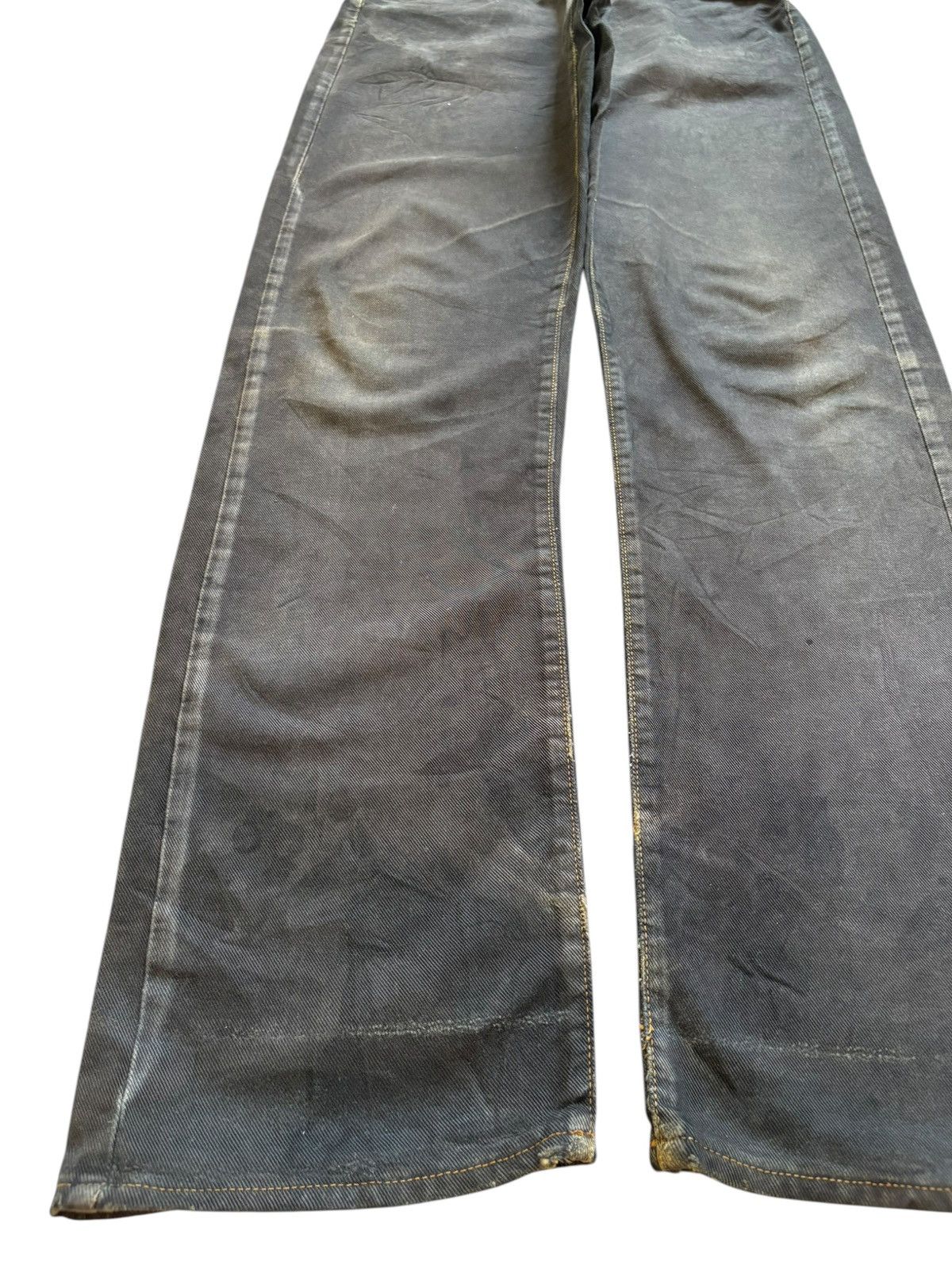 Replay Vintage Replay Black Wash Distressed Loose Baggy Jeans Size US 32 / EU 48 - 6 Thumbnail