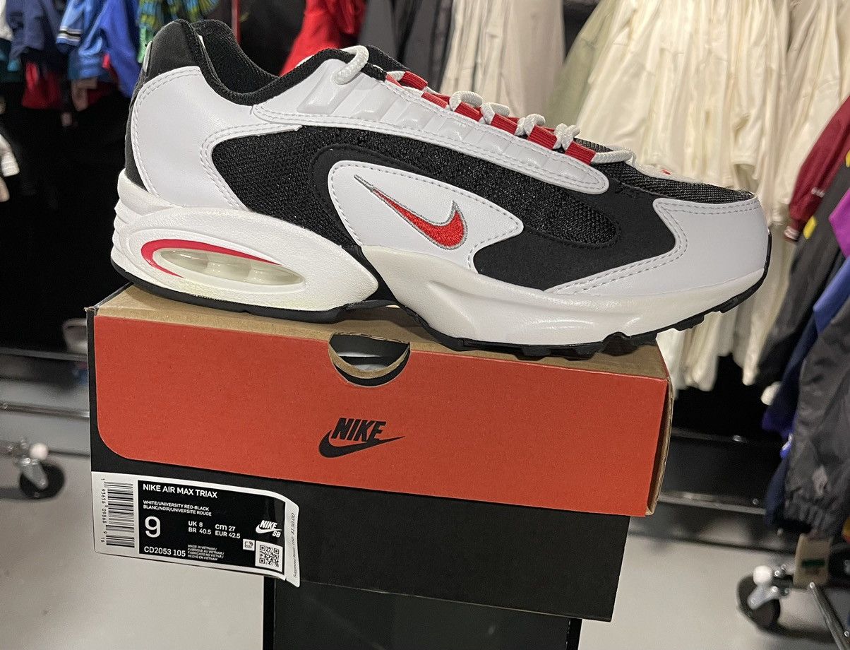 image of Nike Air Max Triax 96 White Red Black Cd2053-105 Men’S 9 Shoes in Black White Red, Men's