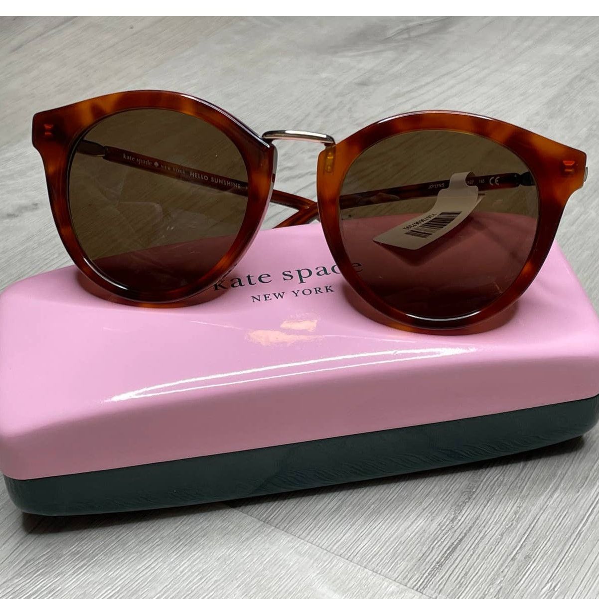 Kate Spade Kate Spade 50MM DARK HAVANA Brown Round Sunglasses Size ONE SIZE - 3 Thumbnail