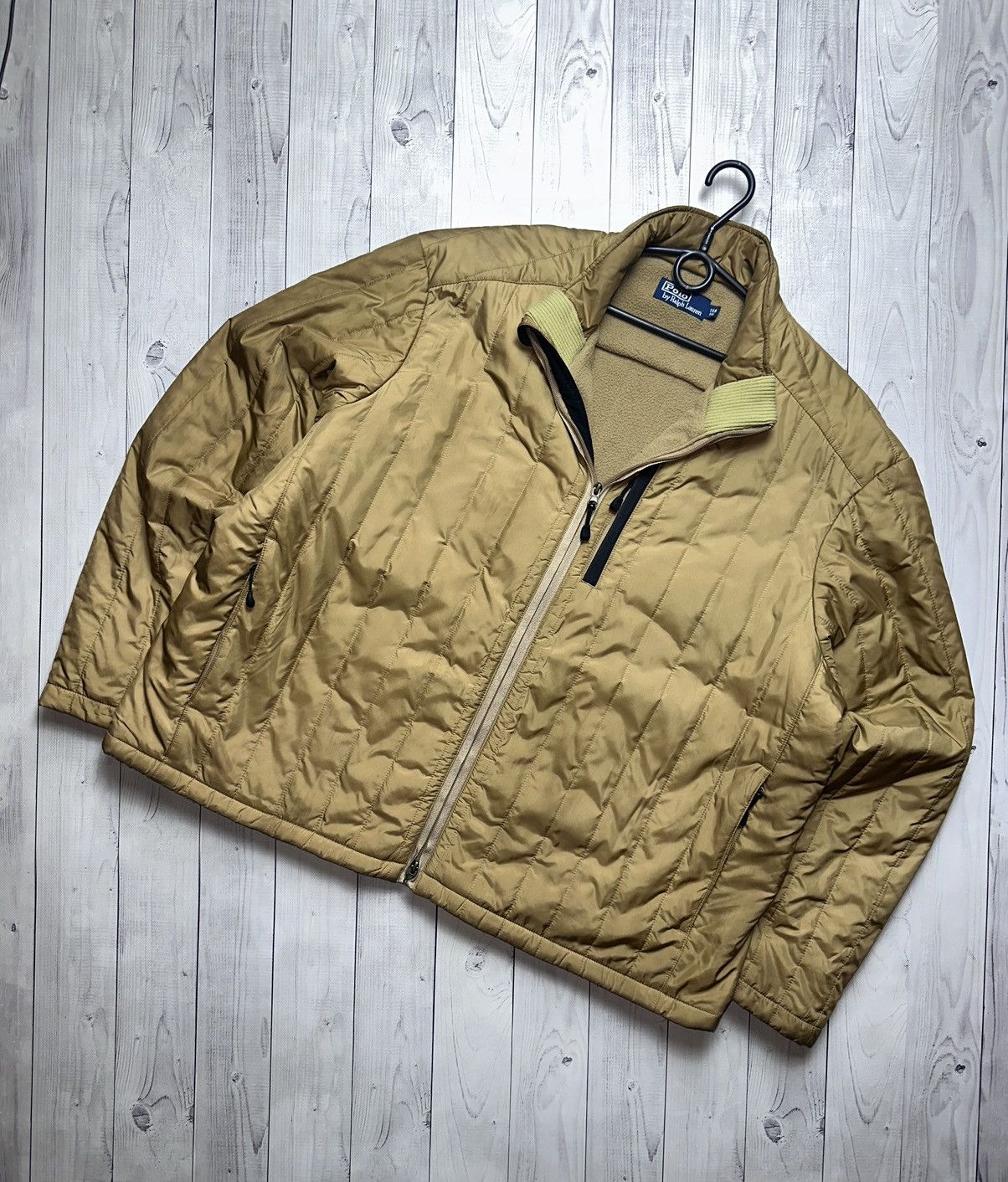 Vintage Vintage polo Ralph Lauren jacket size XL gold rare fleece Size US XL / EU 56 / 4 - 1 Thumbnail