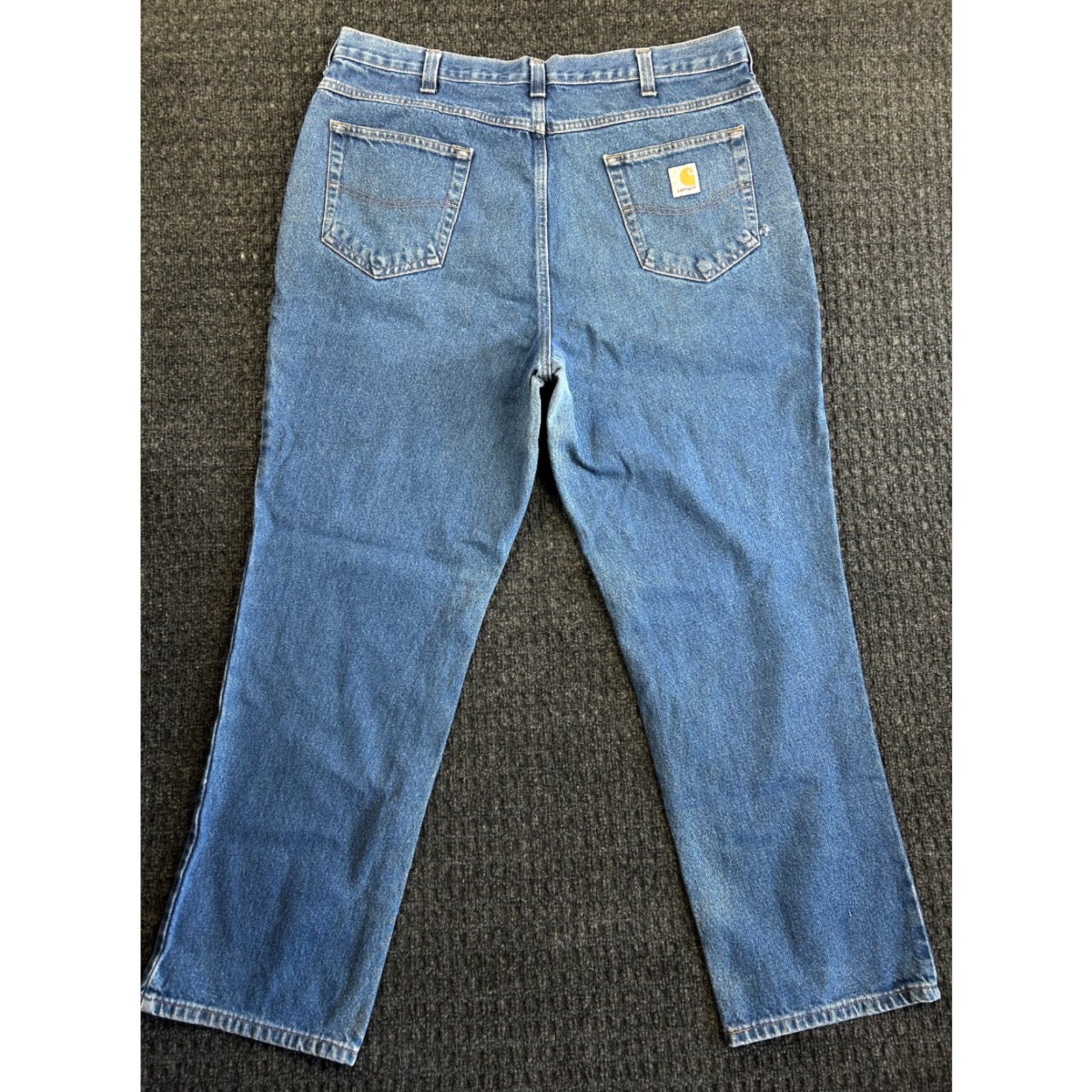 Carhartt VINTAGE Carhartt Denim Jeans Relaxed Fit 38 x 30 Men Jeans Blue 5-Pocket Logo USA 80s 90s Grunge Cowboy Workwear Mens Size US 38 / EU 54 - 2 Thumbnail
