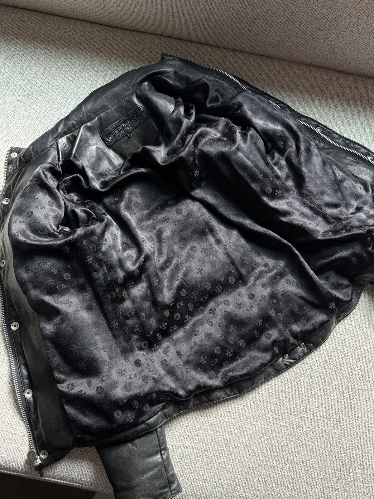 Chrome Hearts Black Leather Down Jacket Size US S / EU 44-46 / 1 - 9 Thumbnail