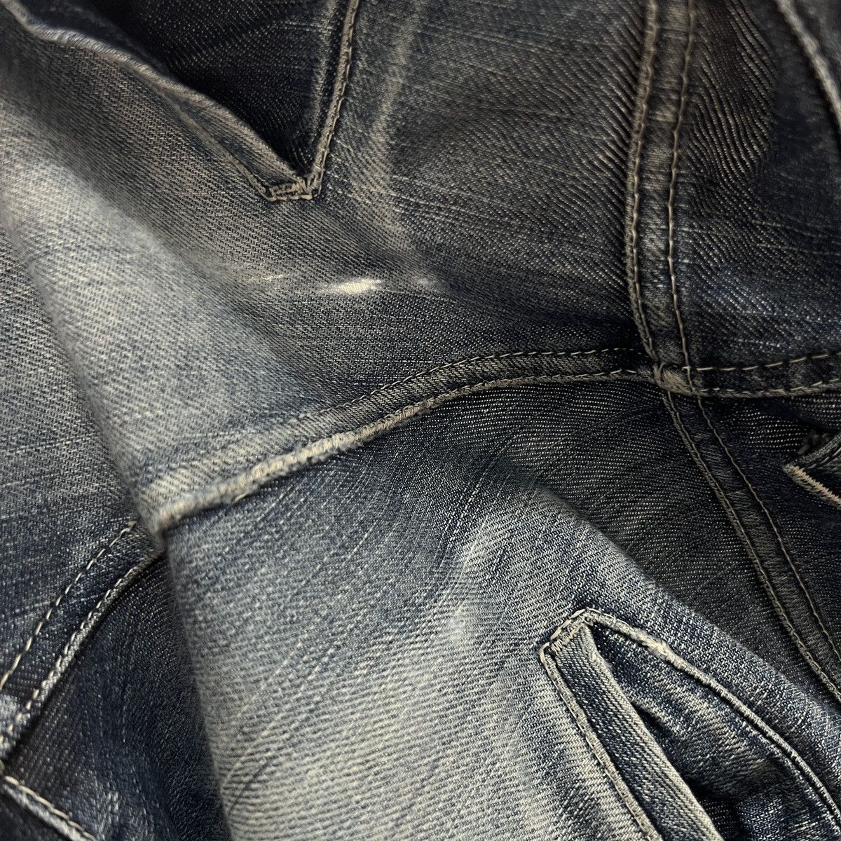 Japanese Brand Nuestro Collection Distressed Denim Cargo Pants Size US 30 / EU 46 - 8 Thumbnail