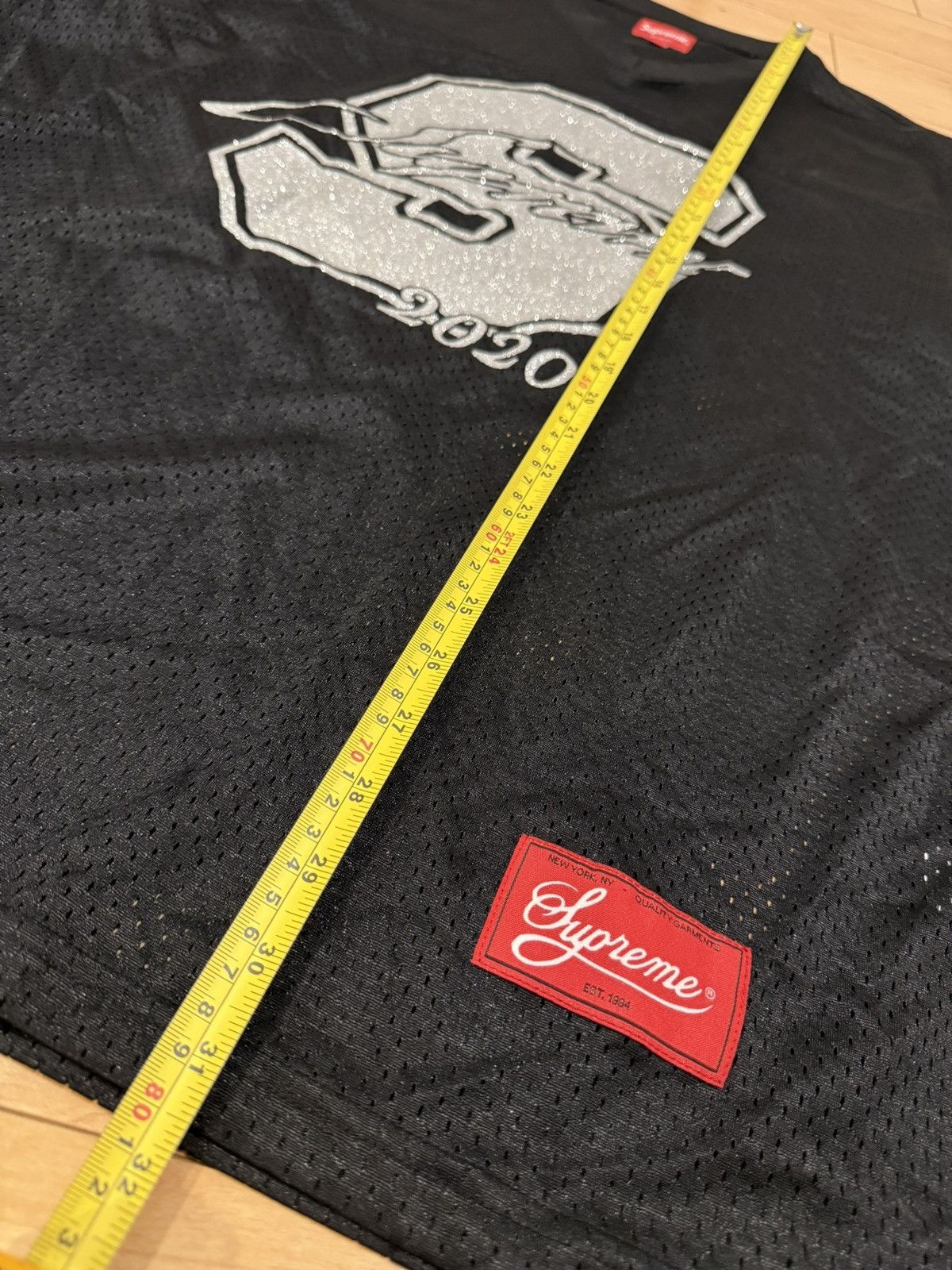 Supreme Supreme 2020 $1M Mesh Football Jersey Black XL Glitter Logo Size US XL / EU 56 / 4 - 6 Thumbnail